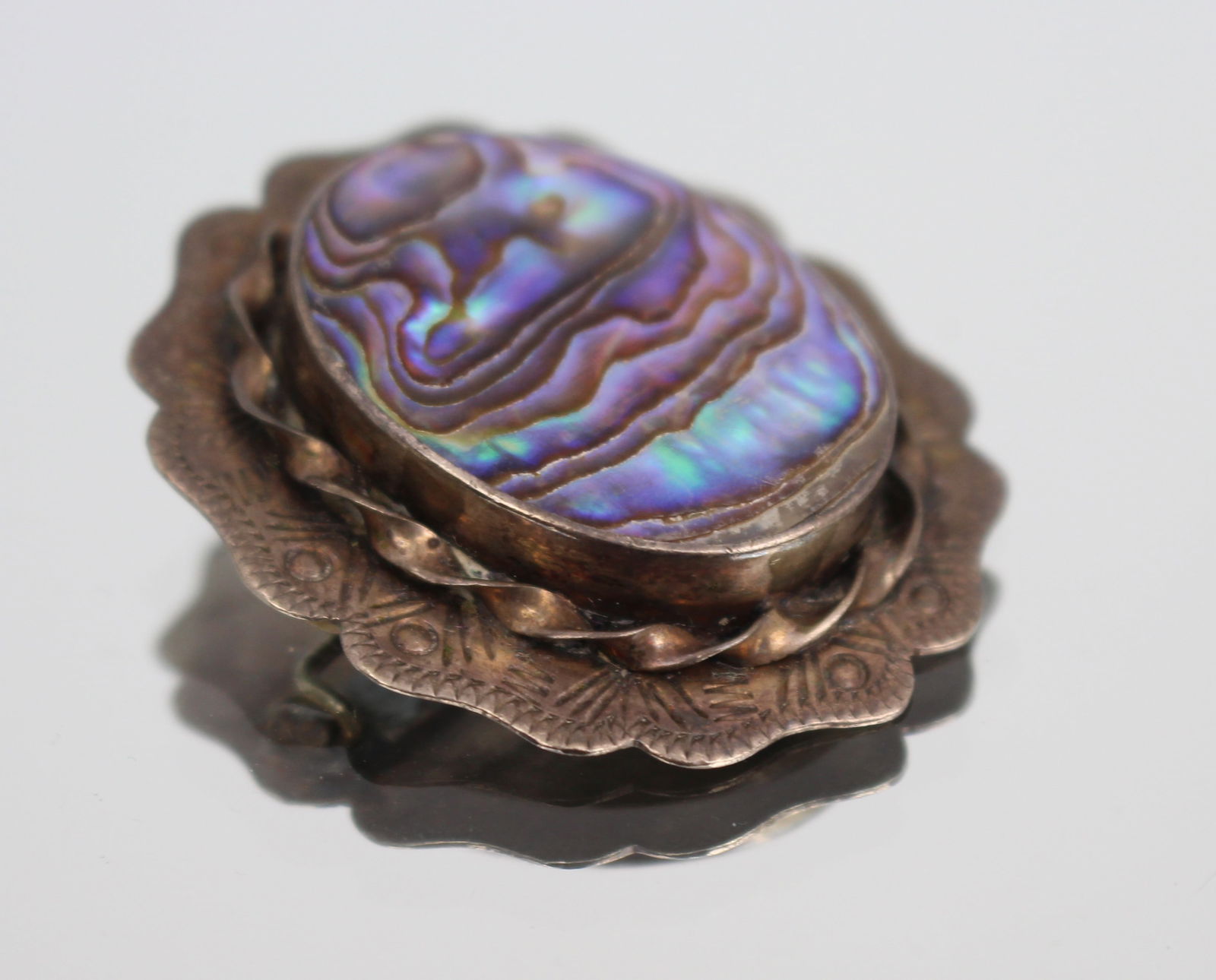 Mid 20th Century Silver and Abalone Brooch – c.1950 - 3