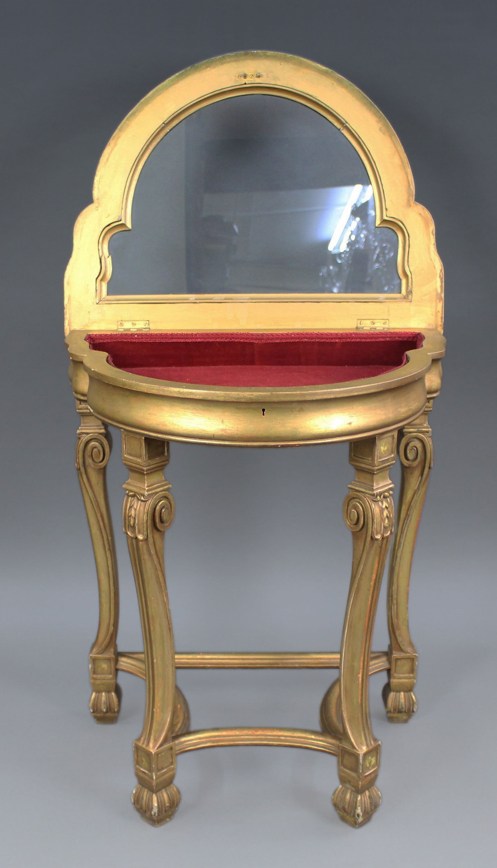 Giltwood Demi-Lune Bijouterie Table, c.1900 - 4
