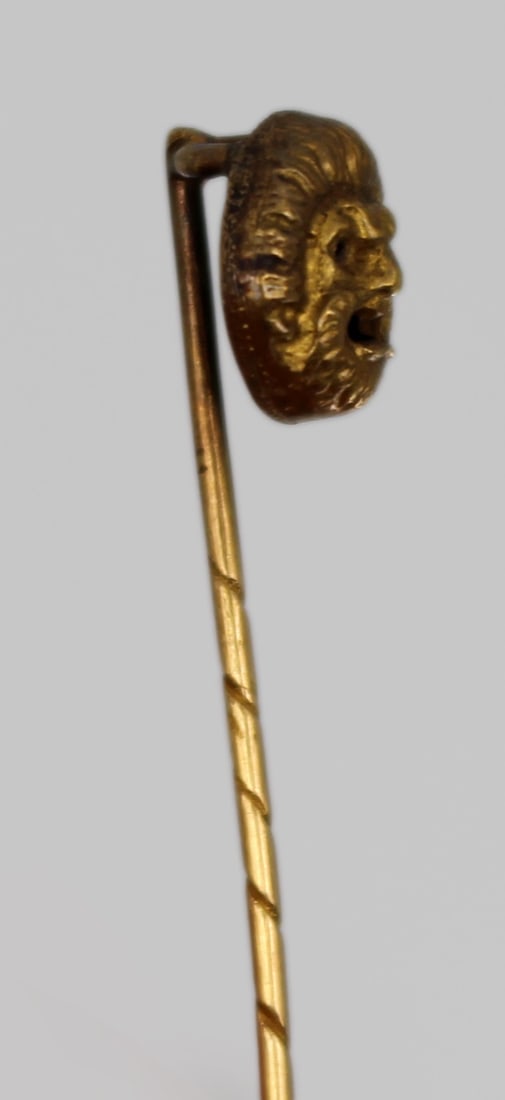 Antique 14ct and 20ct Gold Stick Pin – Classical Mask Motif c.1880 - 5