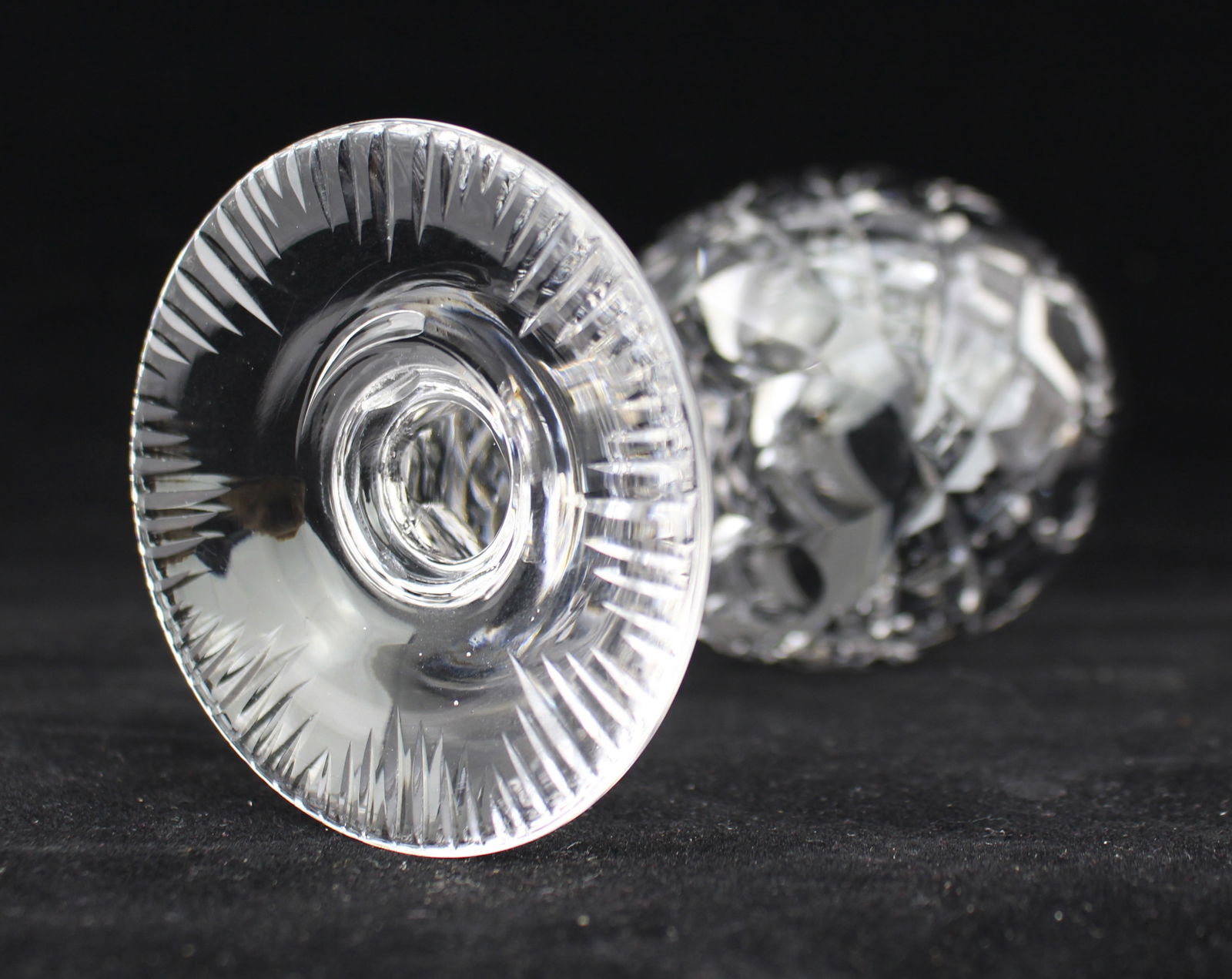 Set of 6 Vintage Fine Crystal Small Wine Glasses - 6