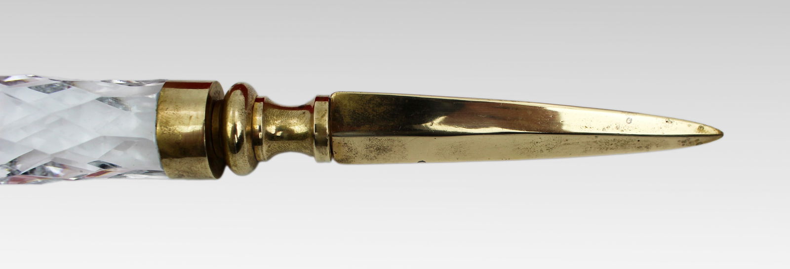 Royal Brierley Crystal and Brass Letter Opener, Boxed, England - 2
