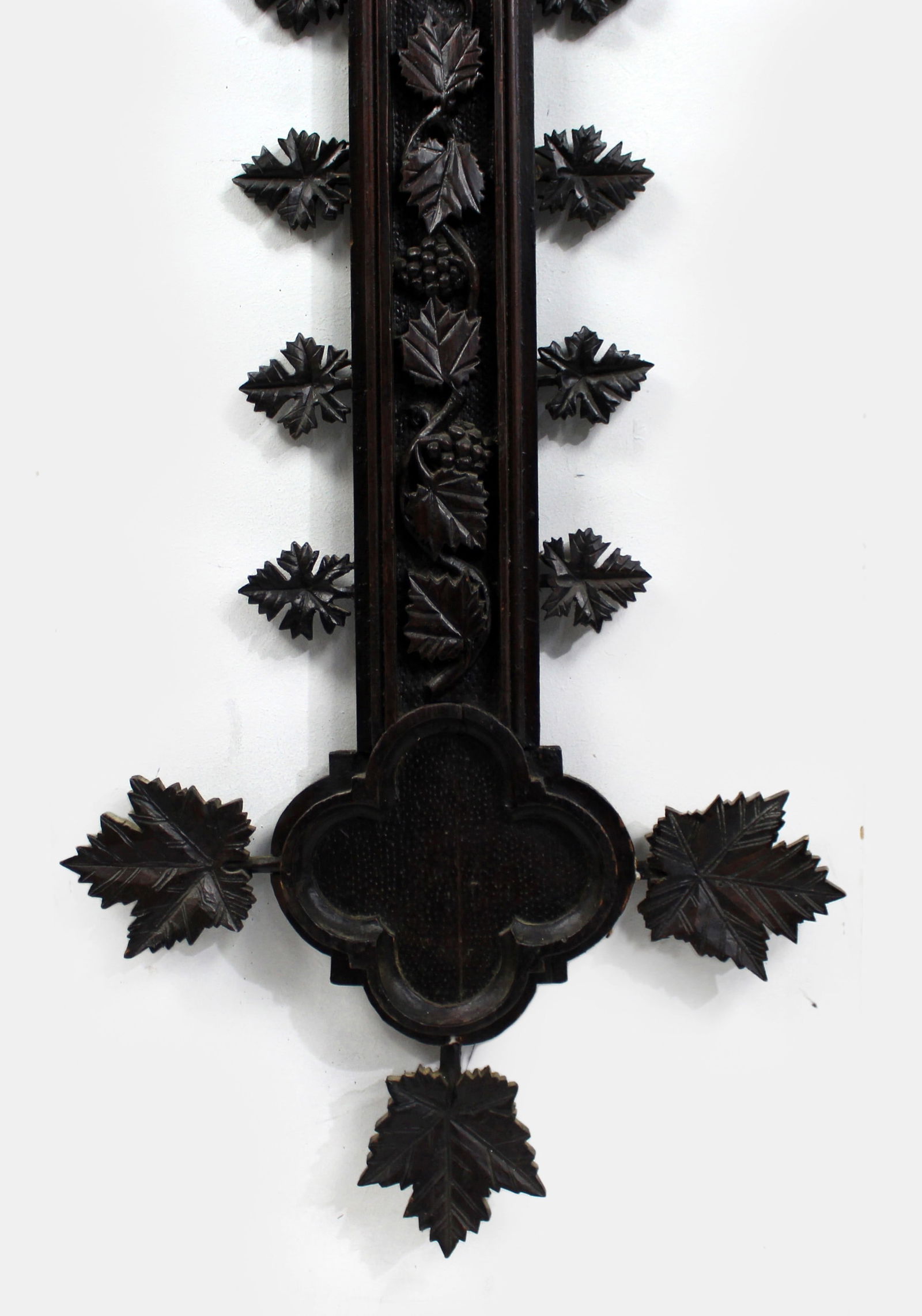 Large Antique 19th Century Carved Black Forest Cross - 9