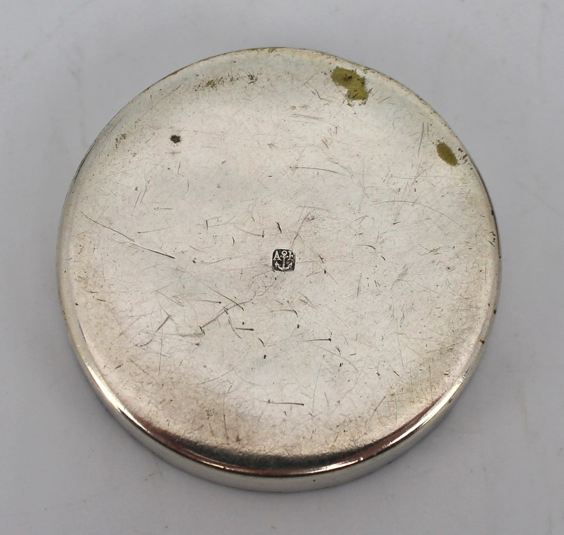 Art Nouveau Silver Plated Pill Box by Armand Frenais French c.1900 - 5