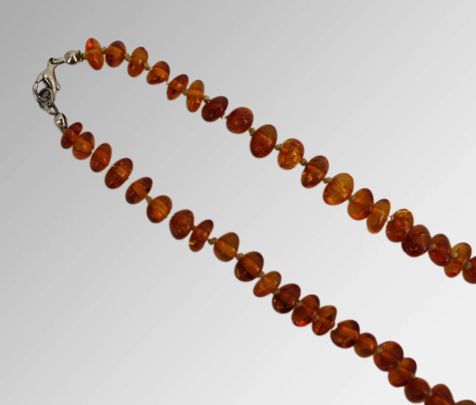 Vintage Mid 20th c. Amber Bead Necklace - 2