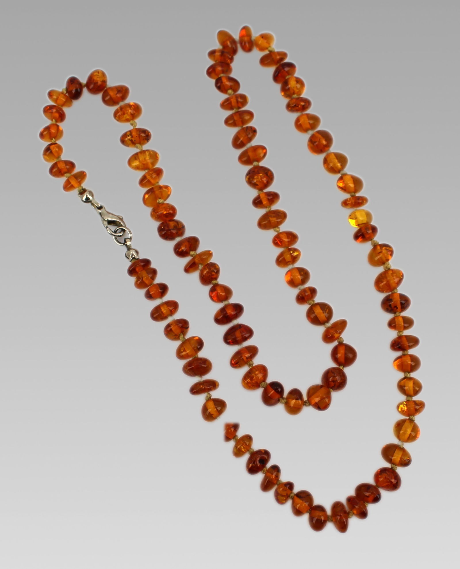 Vintage Mid 20th c. Amber Bead Necklace - 4