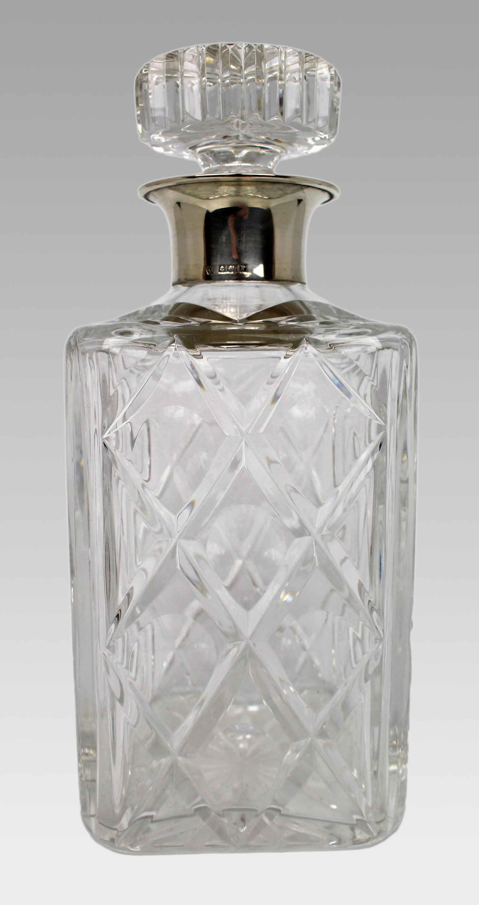 Cut Glass Silver Mounted Decanter (1 of 5)