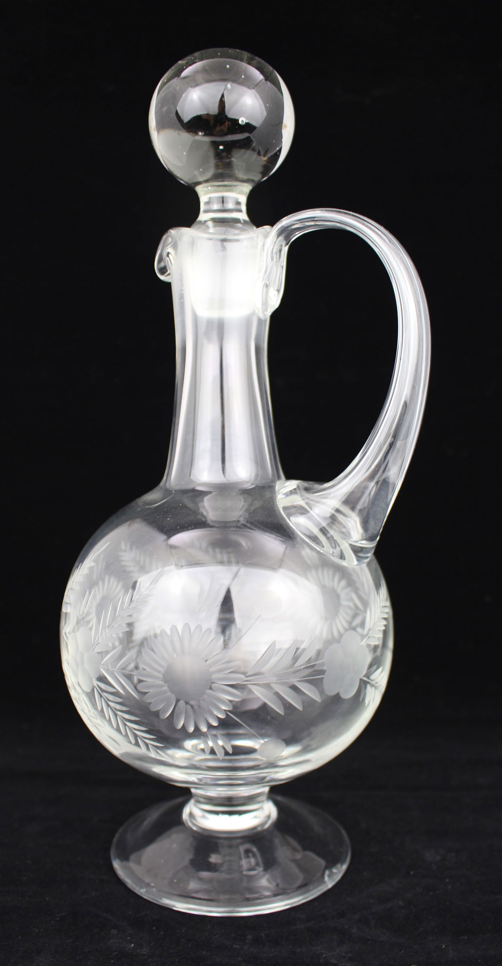 Fine Etched Crystal Claret Jug Decanter - 3