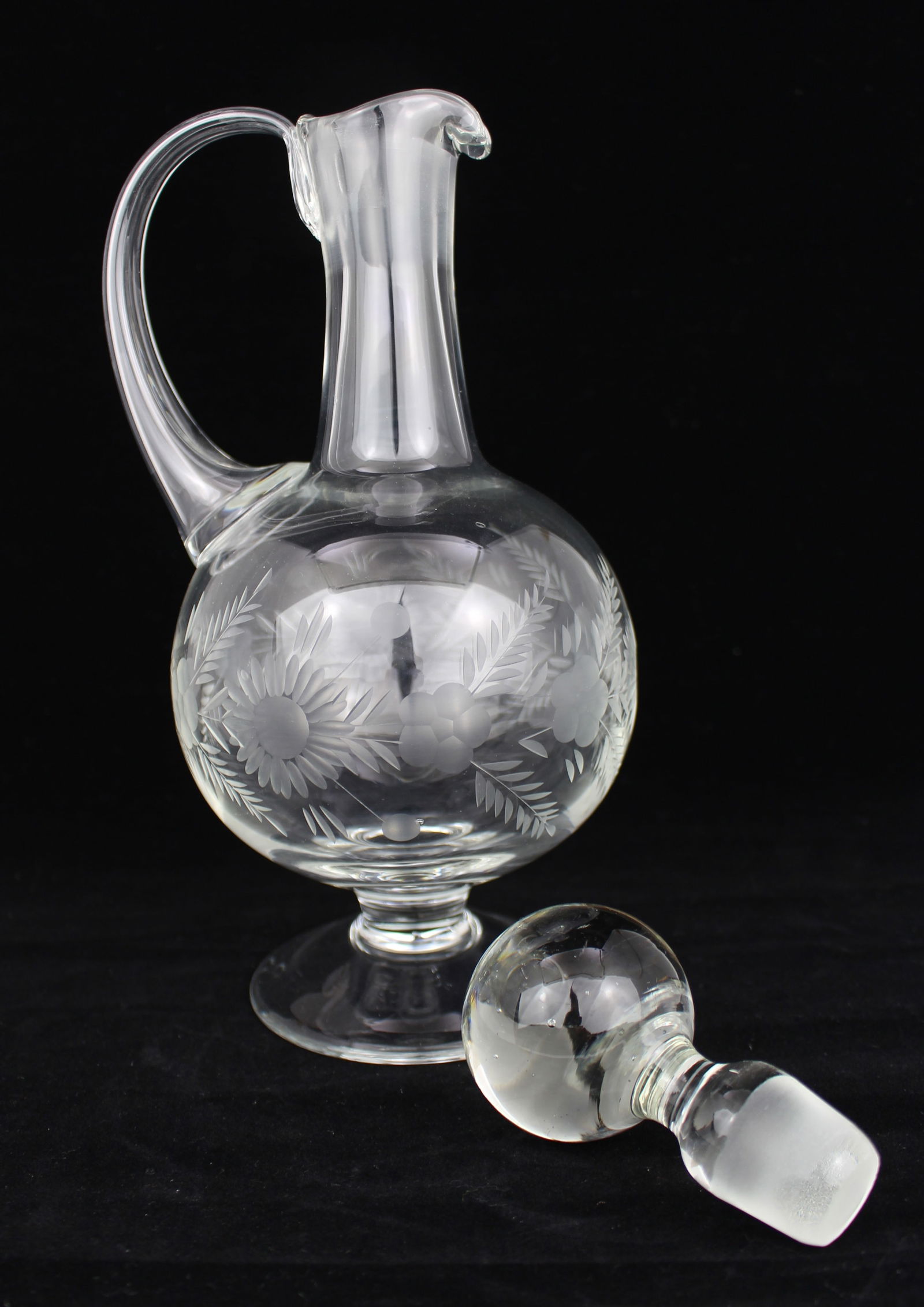 Fine Etched Crystal Claret Jug Decanter - 5