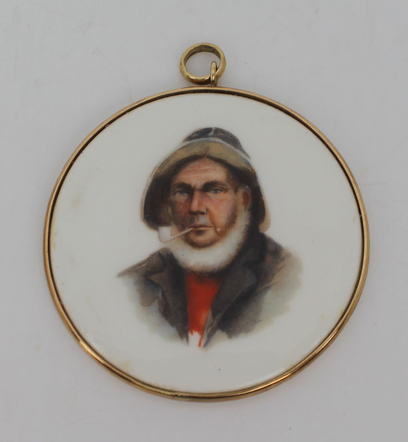 Pair of Antique Hand Painted Porcelain Plaques in 9ct Gold Surrounds - 2