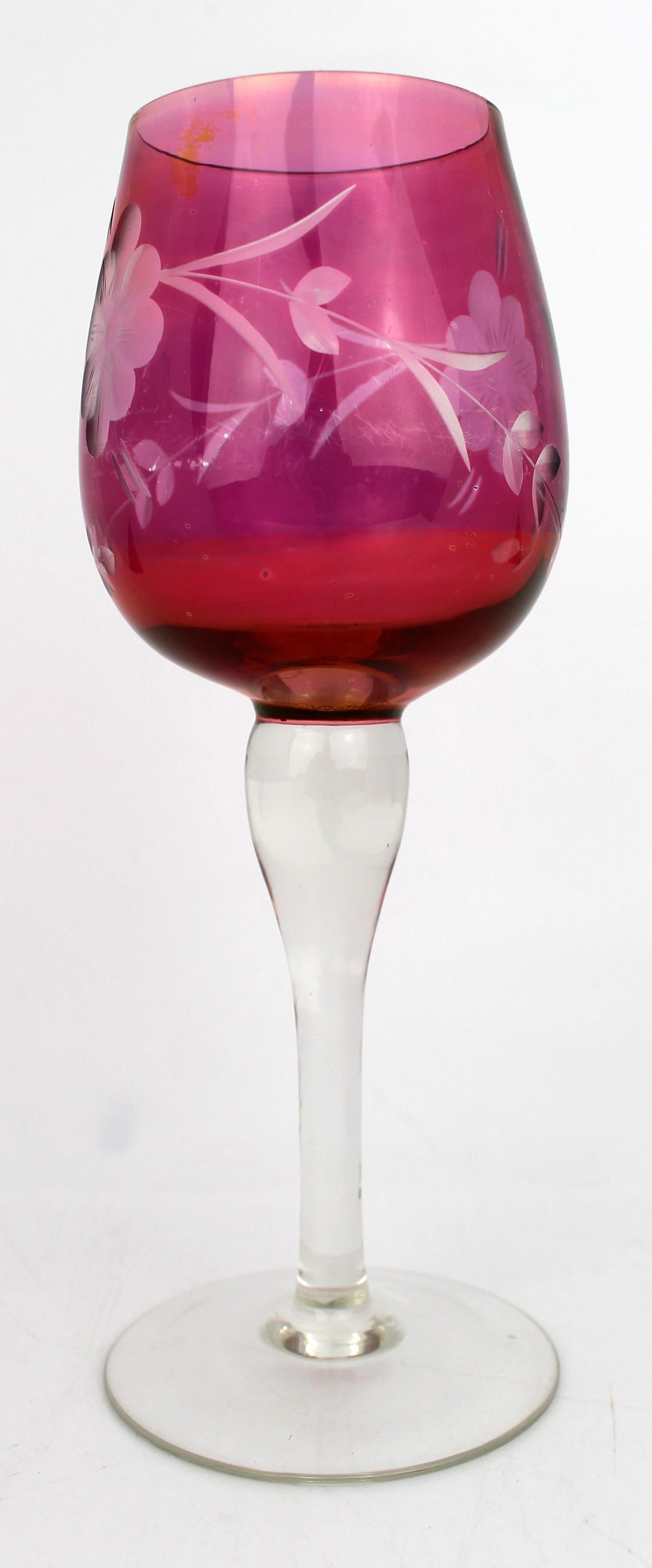 Set of 7 Vintage Cranberry Colour Lustre Glass - 2