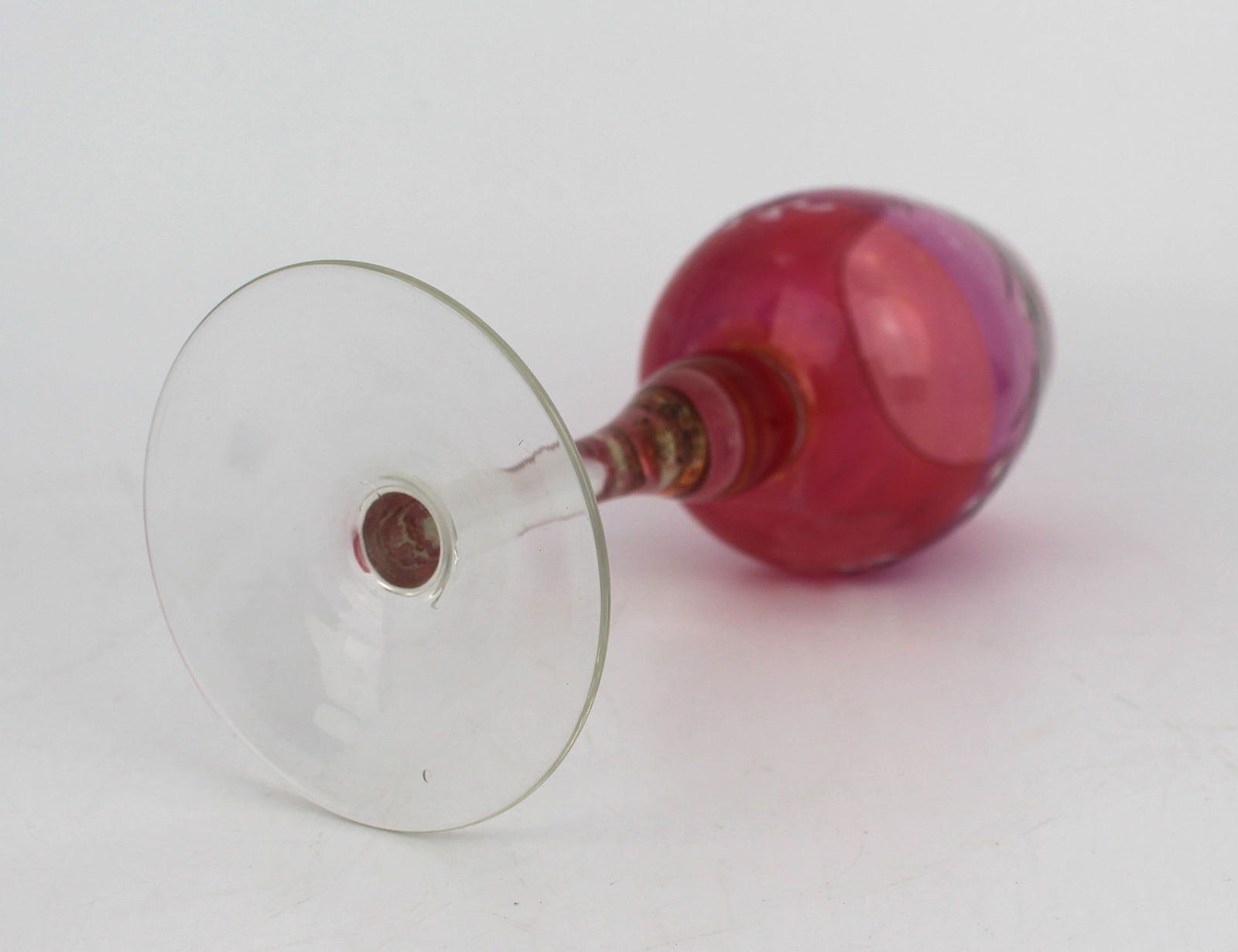 Set of 7 Vintage Cranberry Colour Lustre Glass - 4