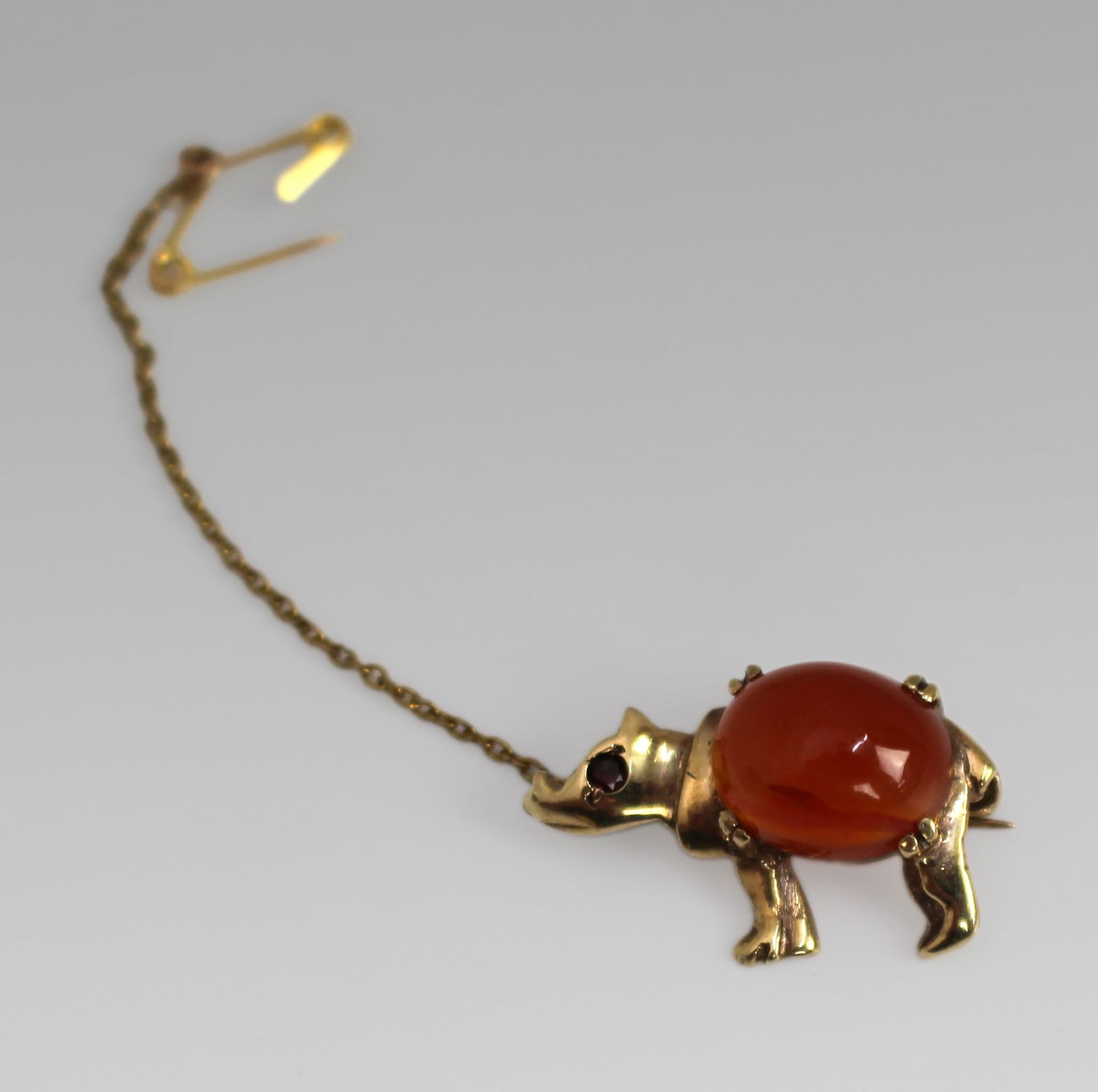 Mid-20th Century 9ct Gold Rhino Brooch - 2