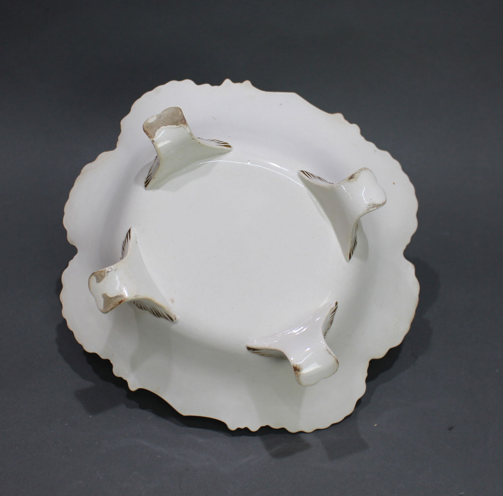 Victorian English Painted Floral & Gilded Strawberry Basket - 3