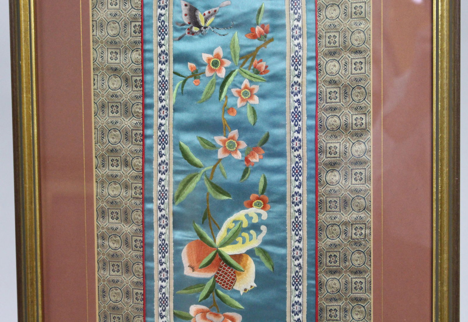 Antique Chinese Silk Embroidery Panel c.1900 - 3