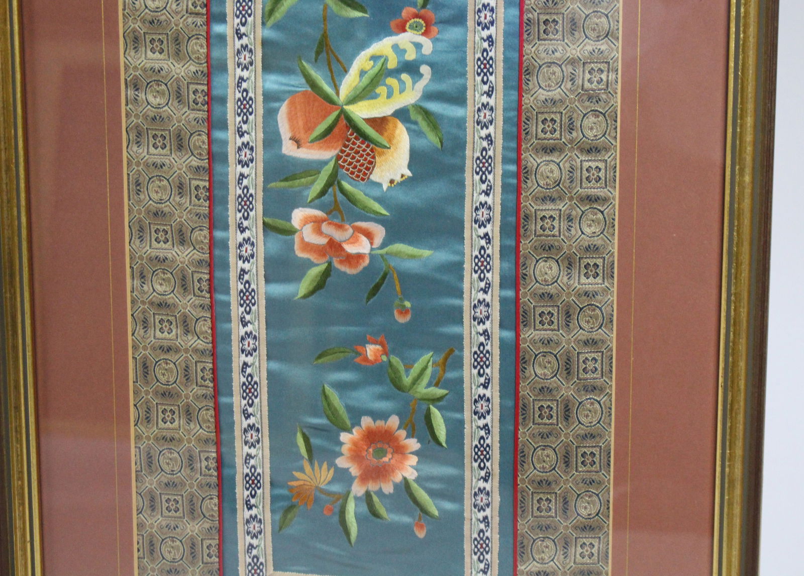 Antique Chinese Silk Embroidery Panel c.1900 - 4