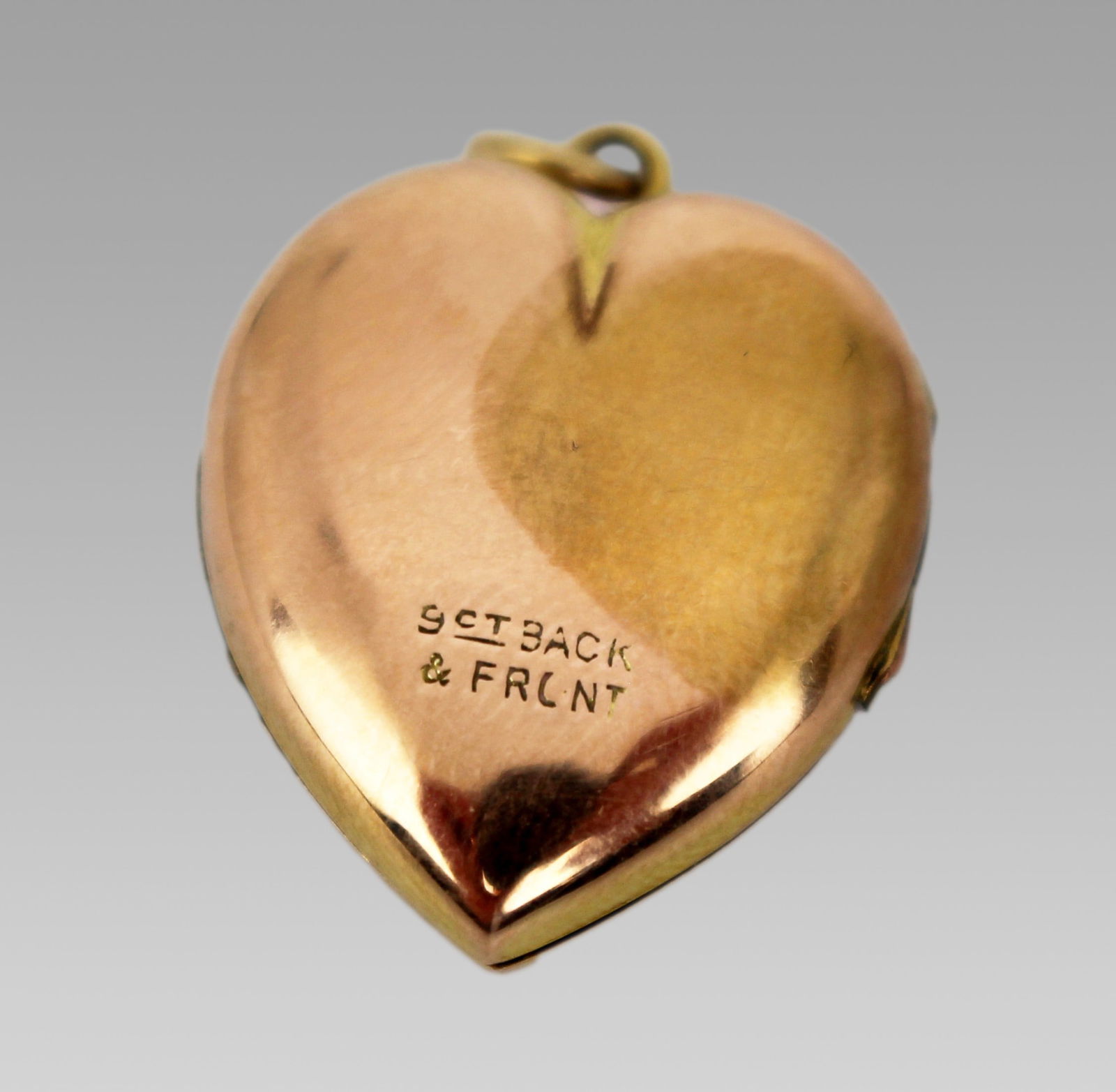 Vintage 9ct Gold Back and Front Heart Locket - 3