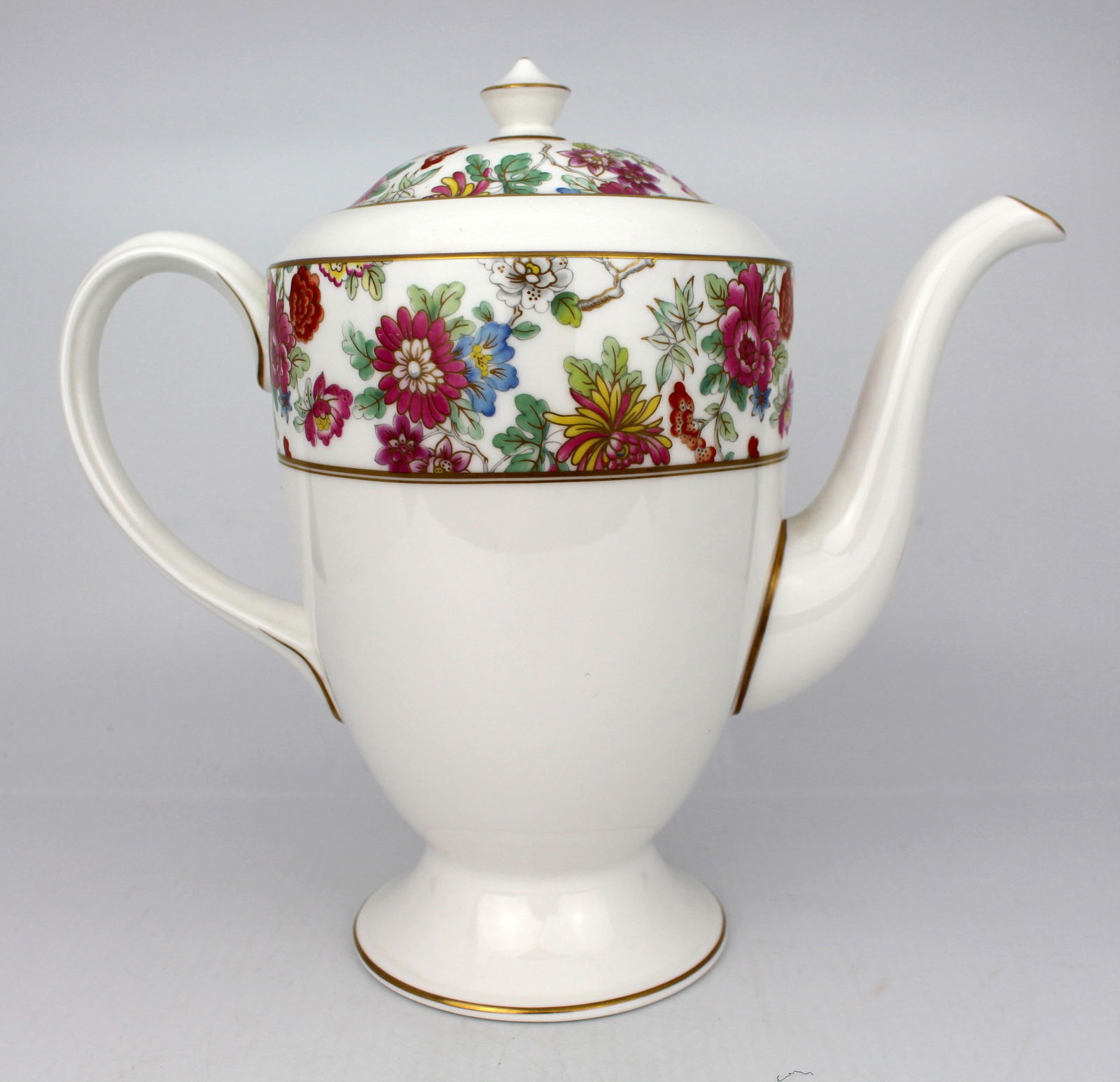 Royal Worcester Coffee Pot Chinese Garden Pattern (1 of 5)