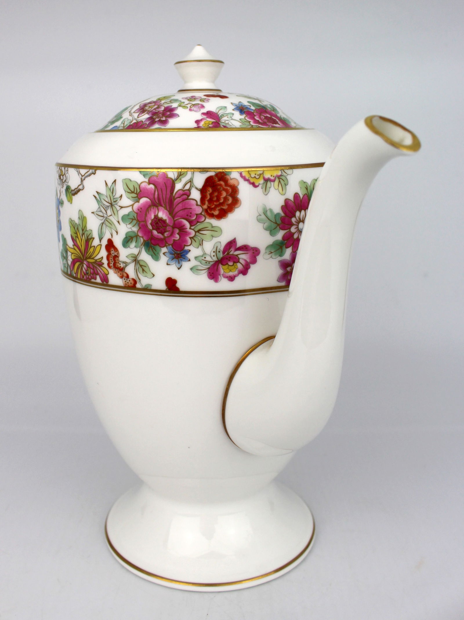 Royal Worcester Coffee Pot Chinese Garden Pattern - 3