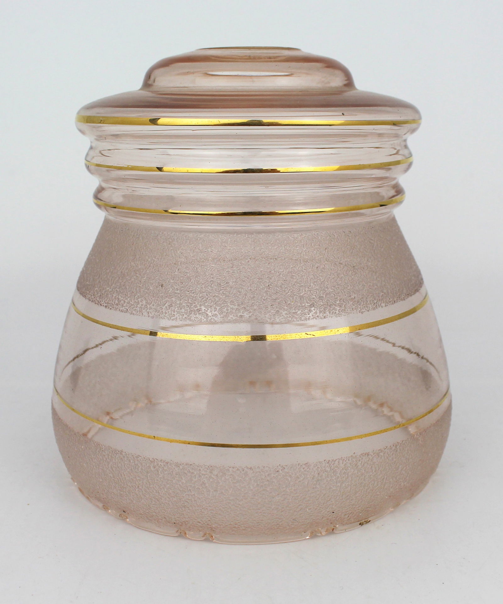 4 x Turned Pink Glass Lampshades - 2