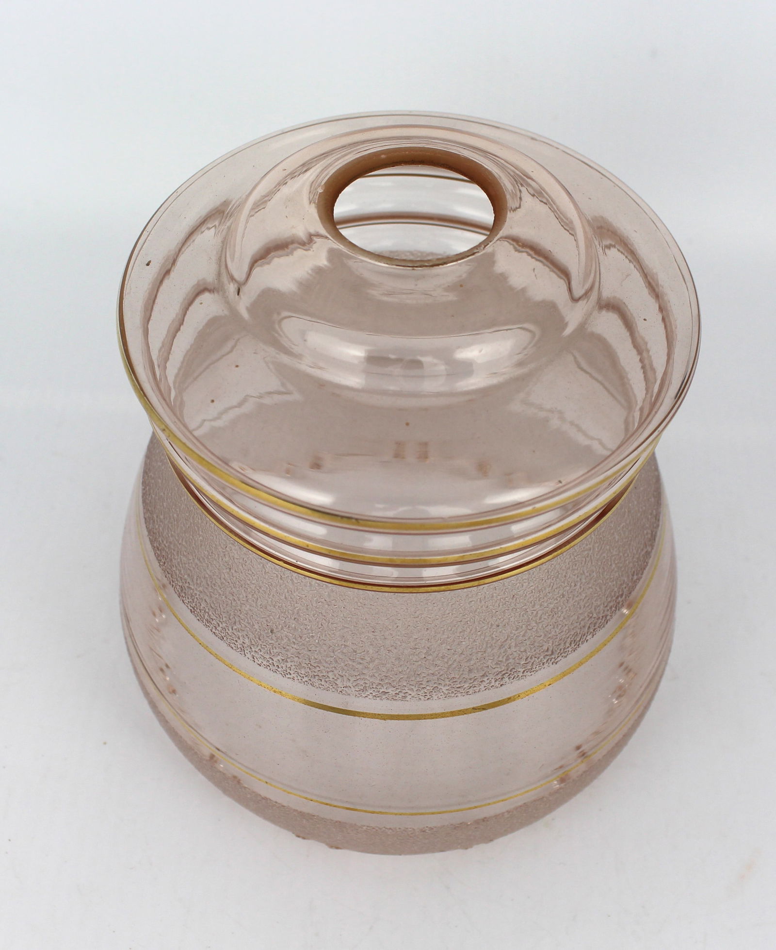 4 x Turned Pink Glass Lampshades - 3