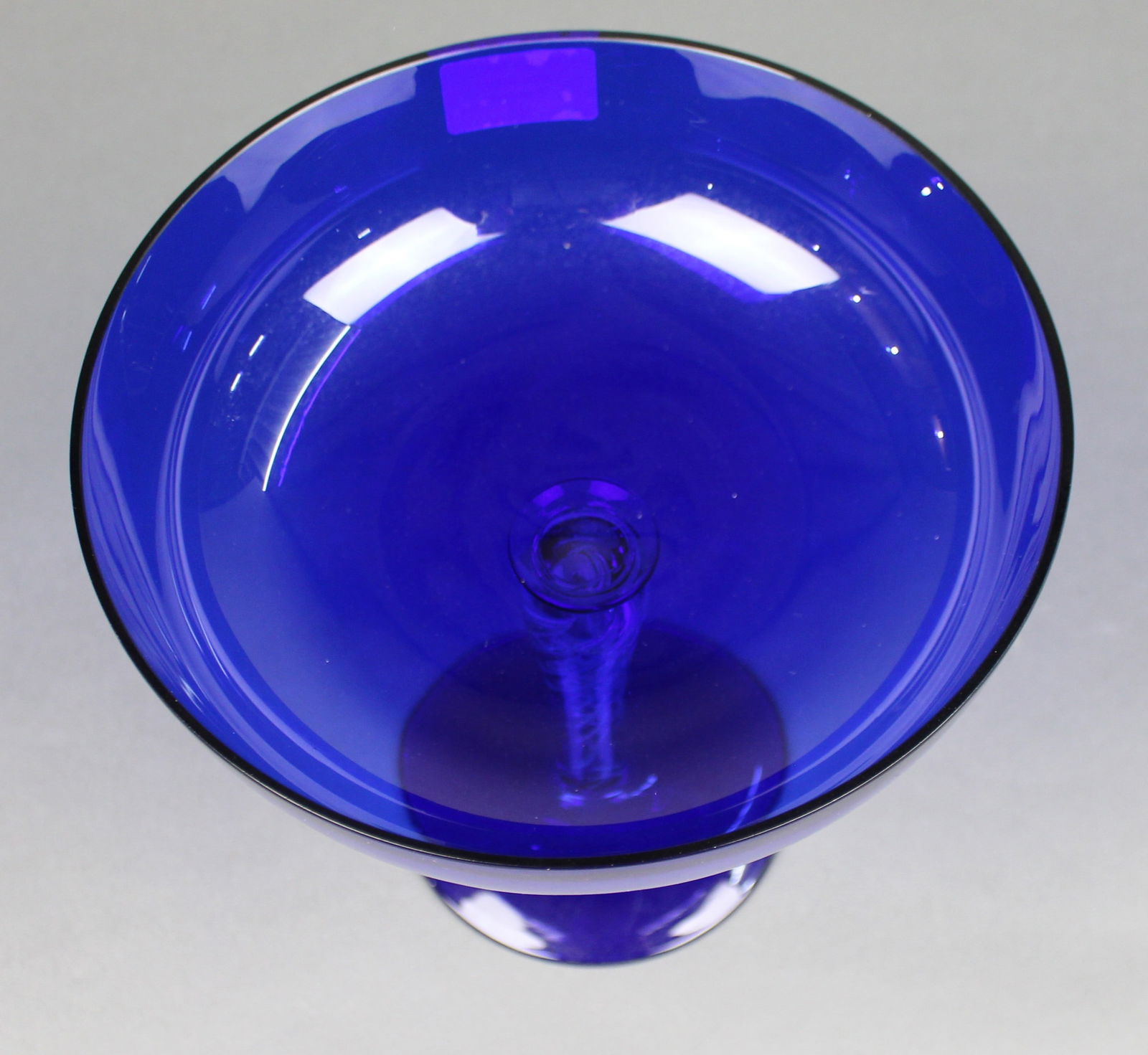 Vintage Cobalt Blue Comport - 3