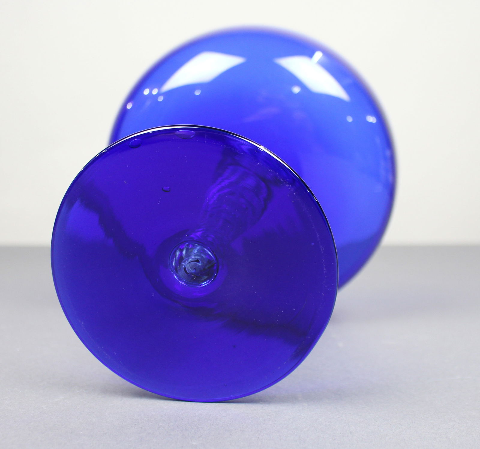 Vintage Cobalt Blue Comport - 4