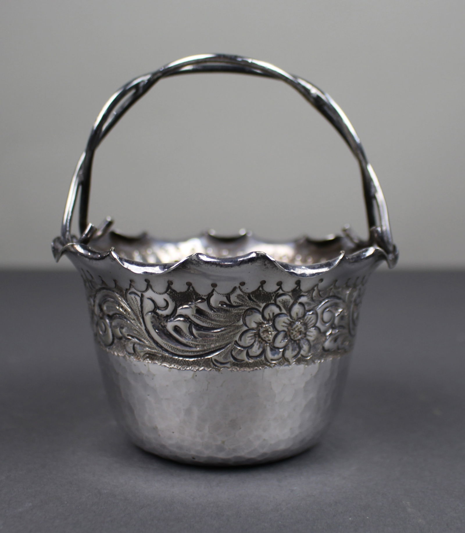 Antique Silver Plated Handled Basket (1 of 6)