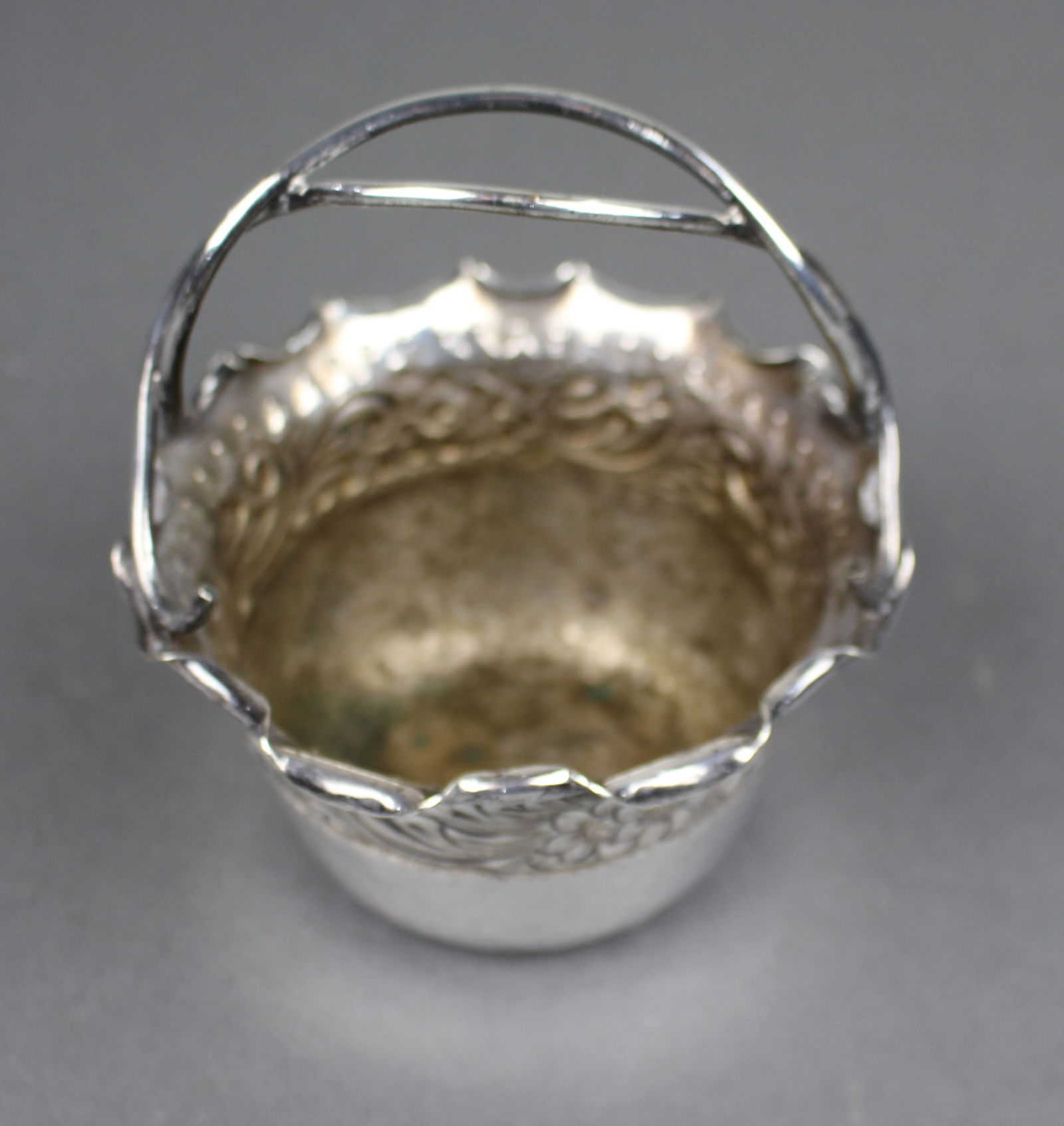 Antique Silver Plated Handled Basket - 4