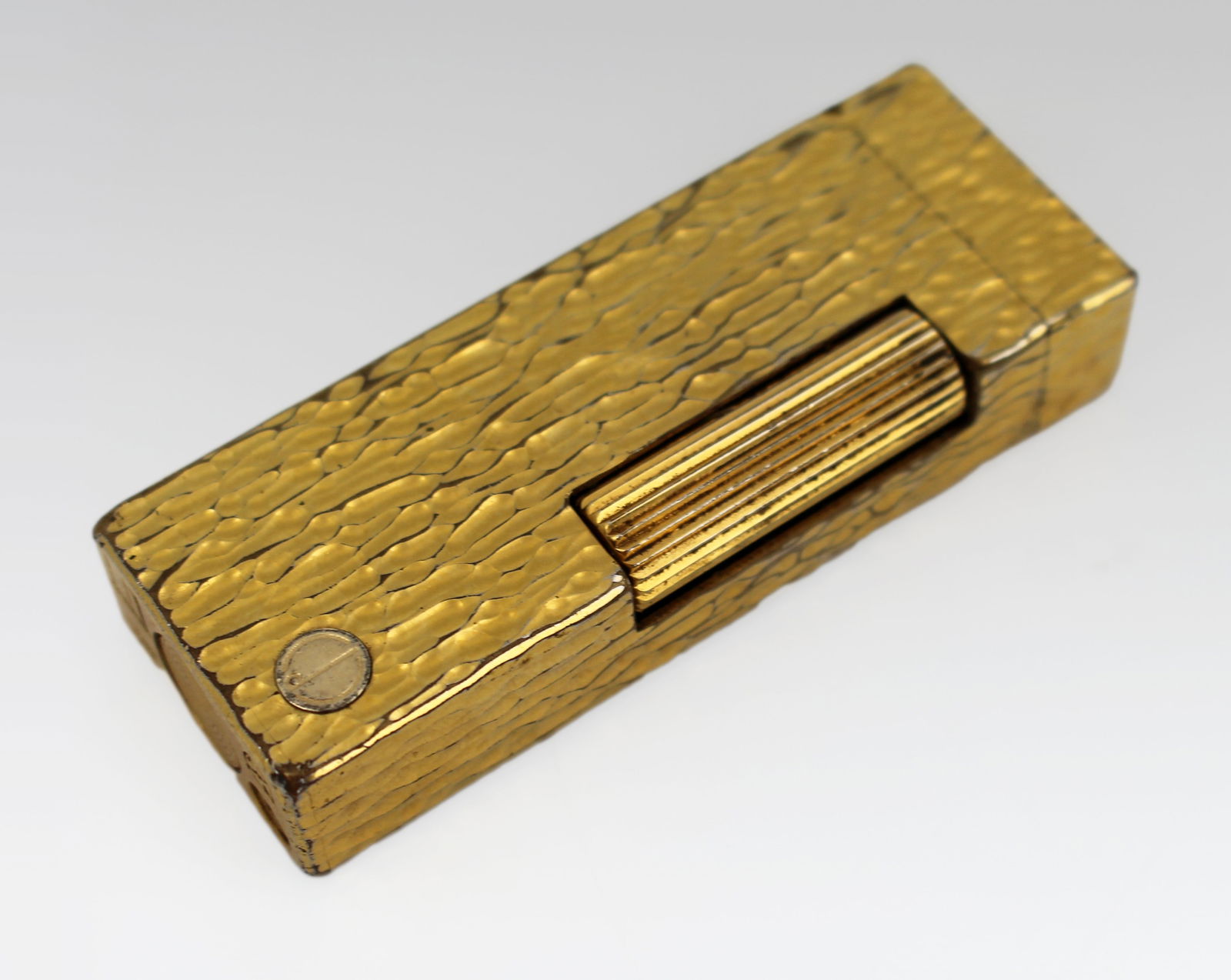 Dunhill Swiss-Made Gold-Plated “Bark” Finish Lighter, c.1965 - 2