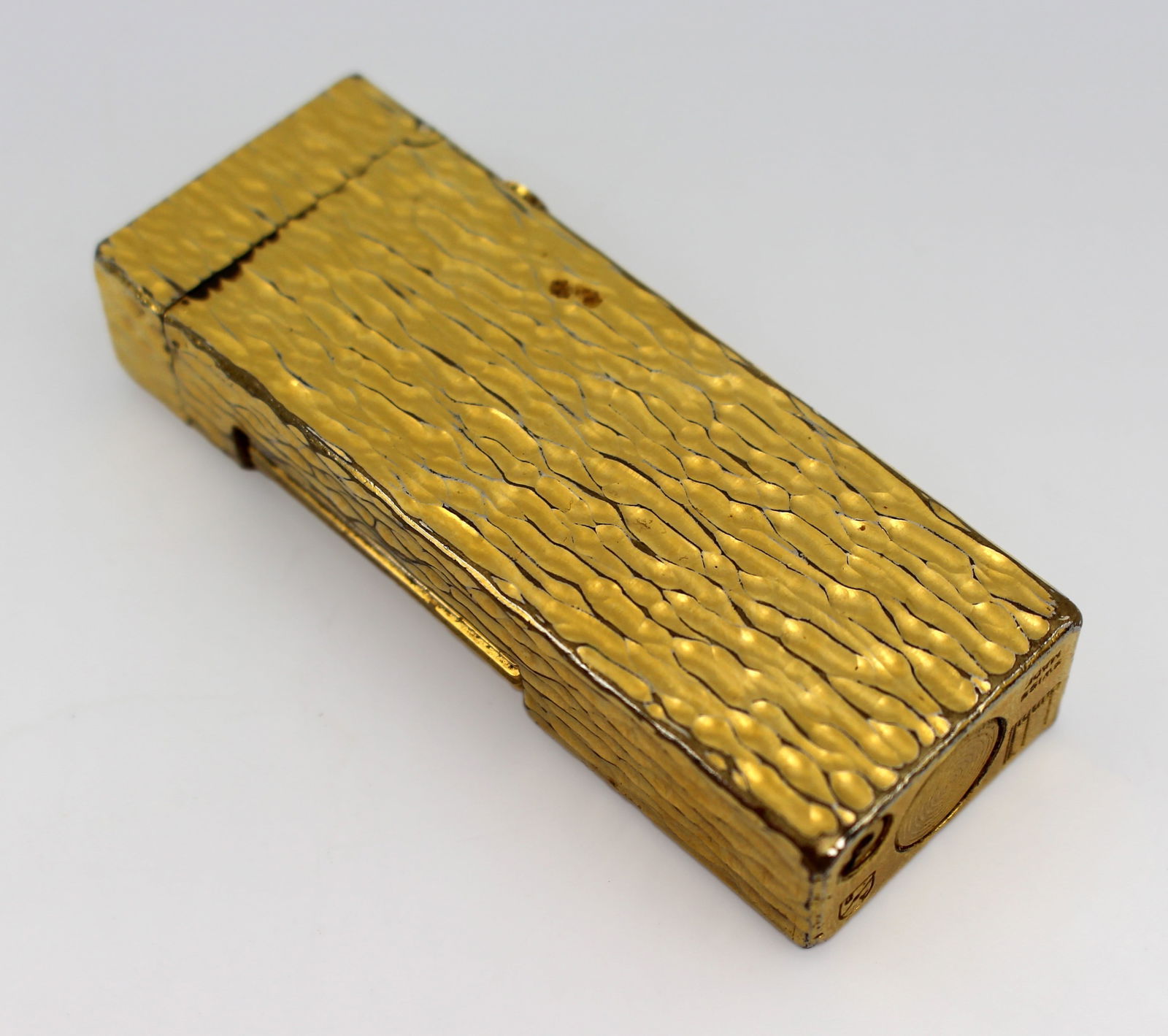 Dunhill Swiss-Made Gold-Plated “Bark” Finish Lighter, c.1965 - 4