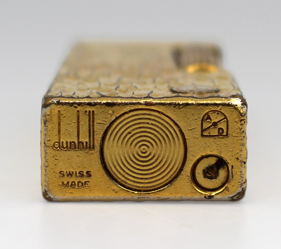 Dunhill Swiss-Made Gold-Plated “Bark” Finish Lighter, c.1965 - 8