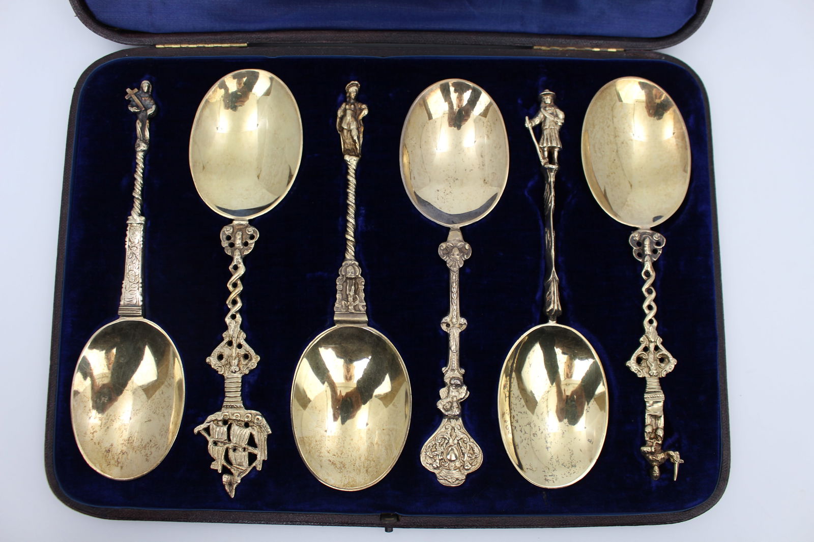 Cased Set of 6 Silver Gilt Spoons - 3
