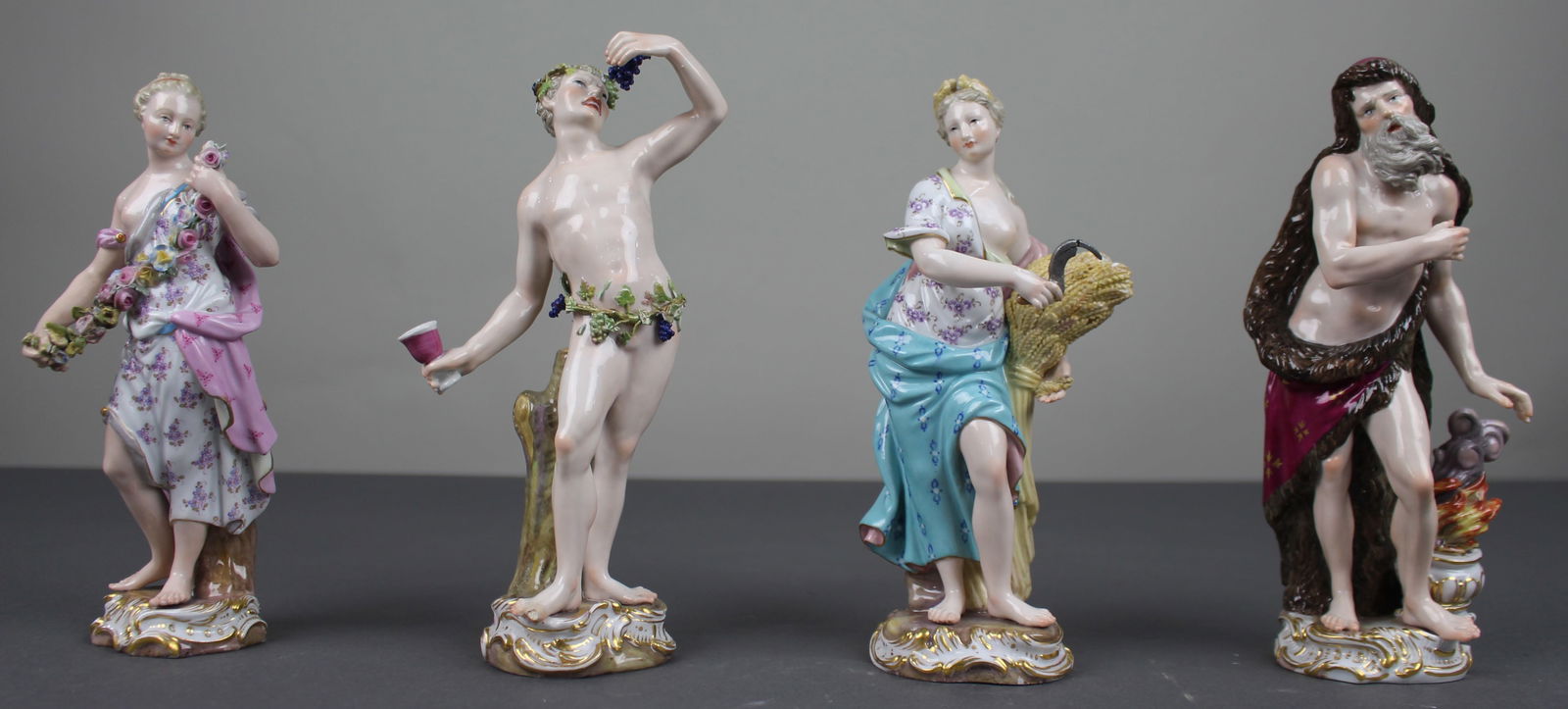 19th Century Meissen Porcelain Figurines – Set of the Four Seasons (1 of 20)