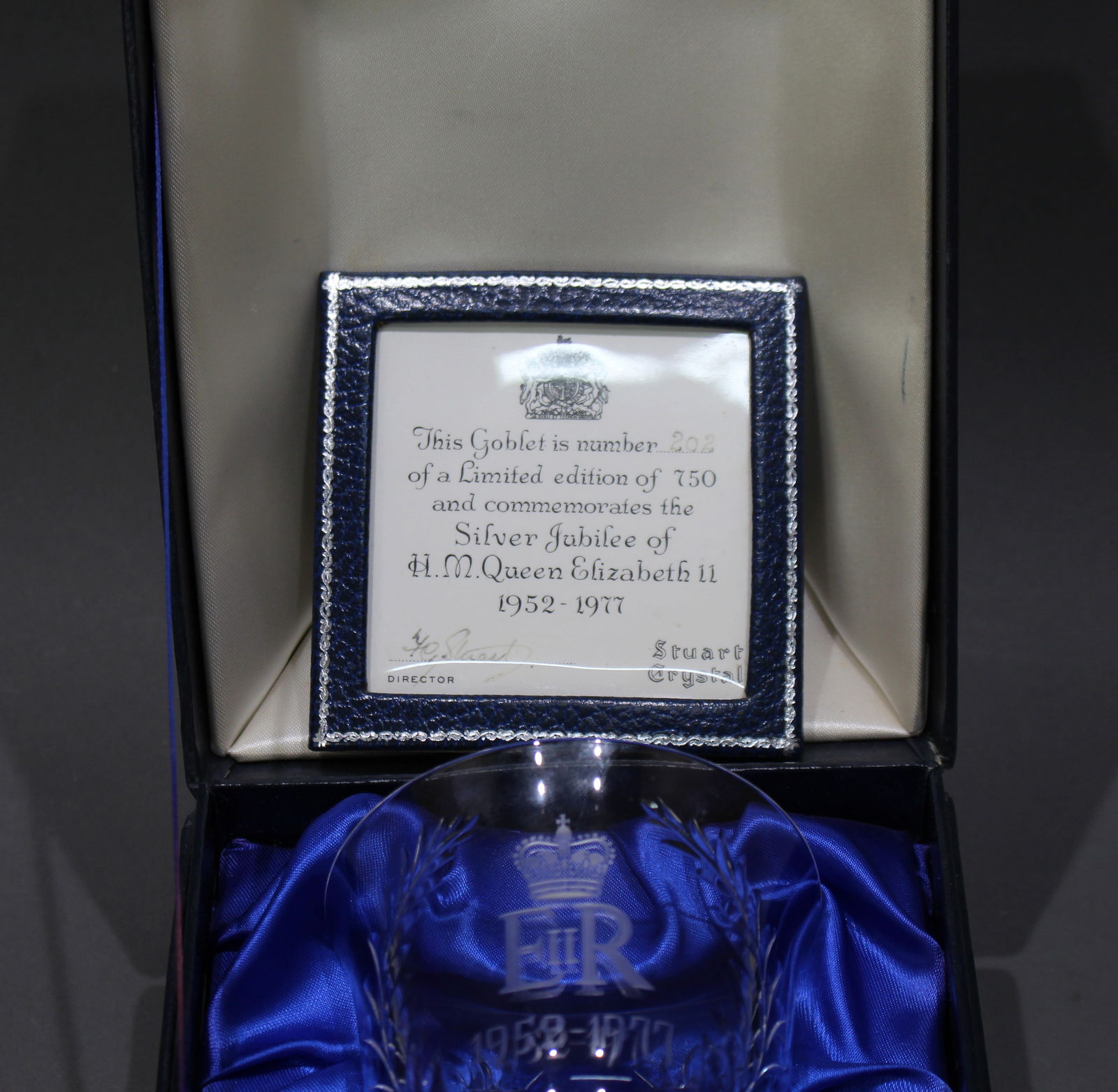 Cased Stuart Crystal Commemorative Silver Jubilee Goblet - 2