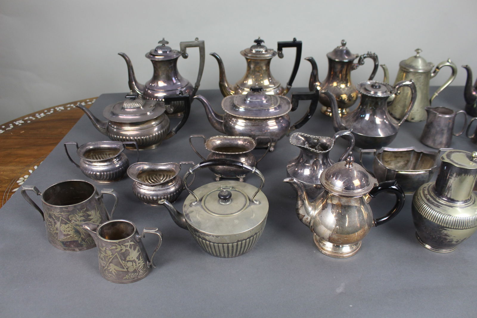 Collection of Antique & Vintage Silver Plated Tea & Coffee Ware Teapots - 3