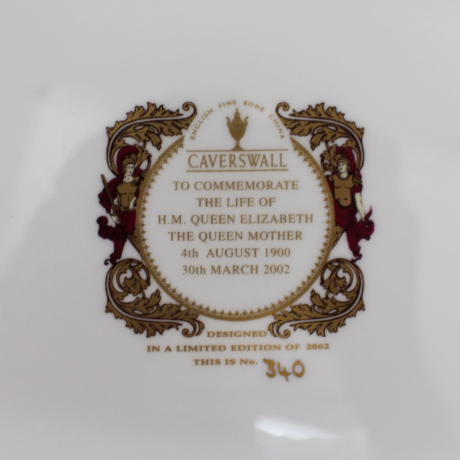 Caverswall The Queen Mother Cabinet Plate - 2