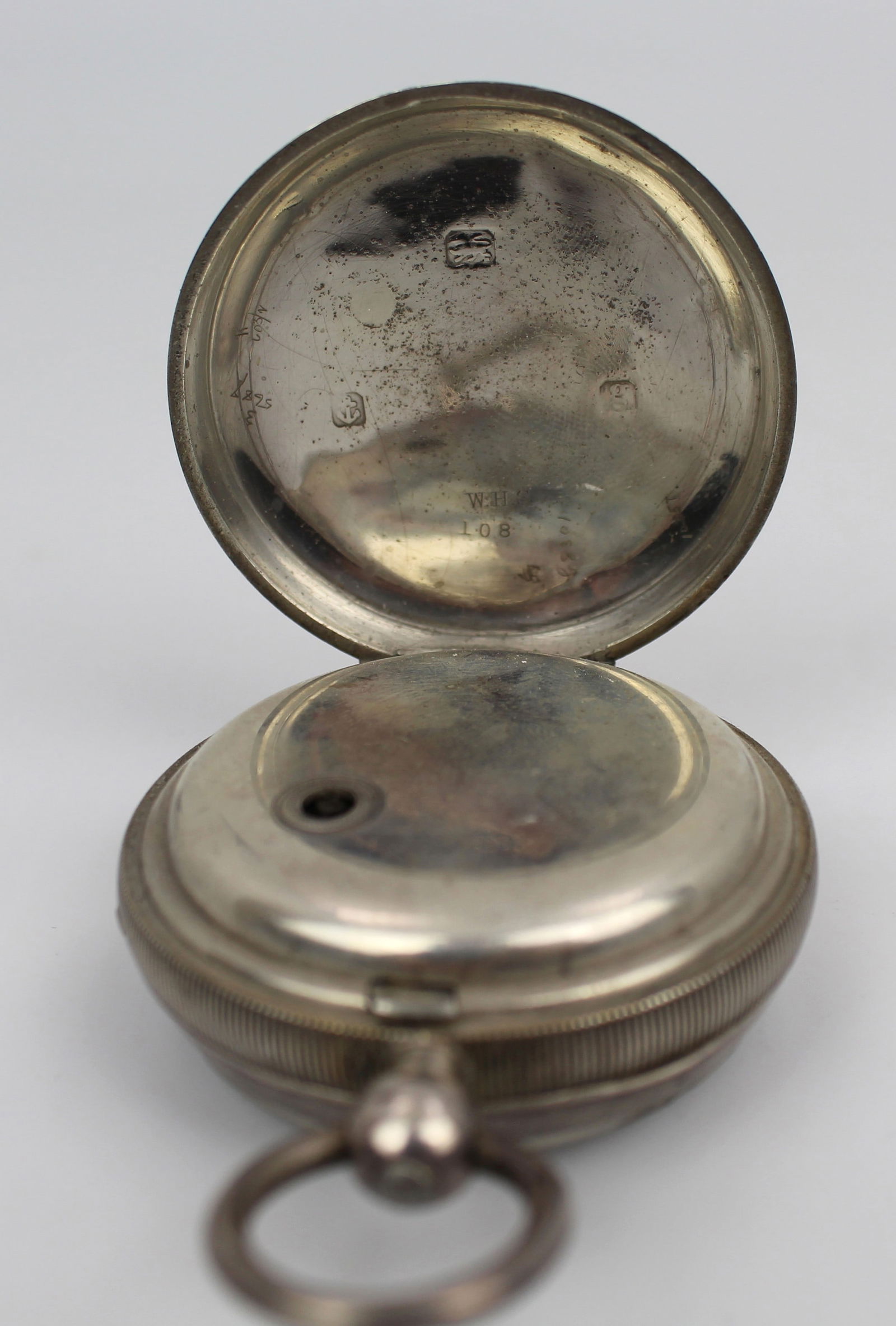 Antique Silver Key-Wound Pocket Watch - 4