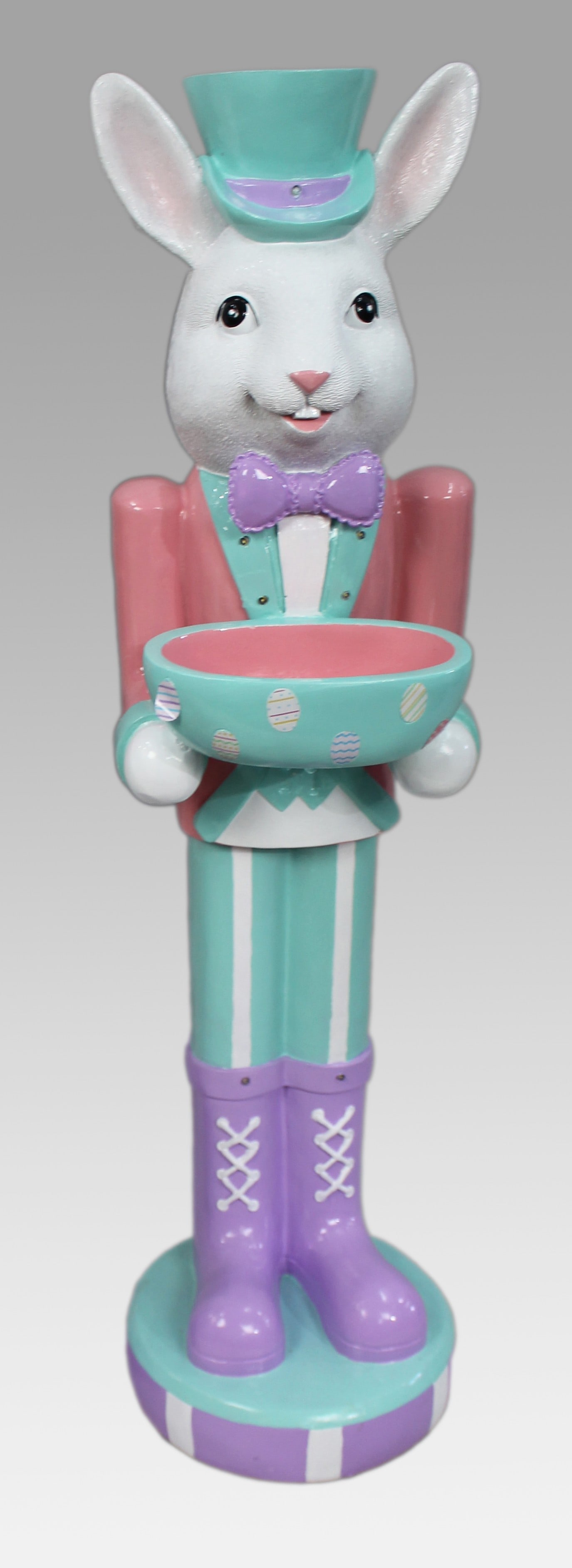 Decorative Painted Illuminated Easter Bunny Statue - 2