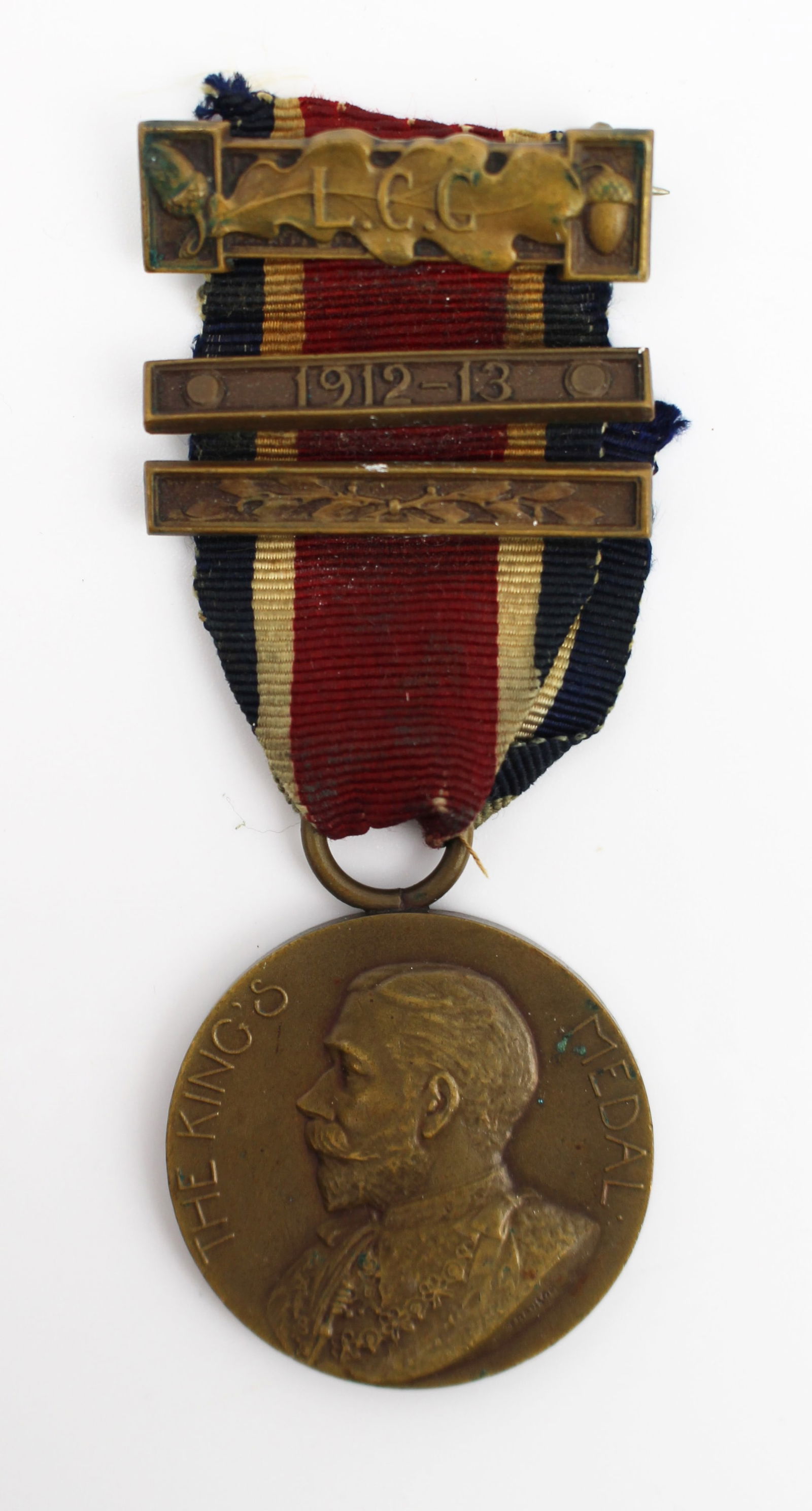 Pair of L.C.C. King’s Medals for Attendance, Conduct & Industry - 5