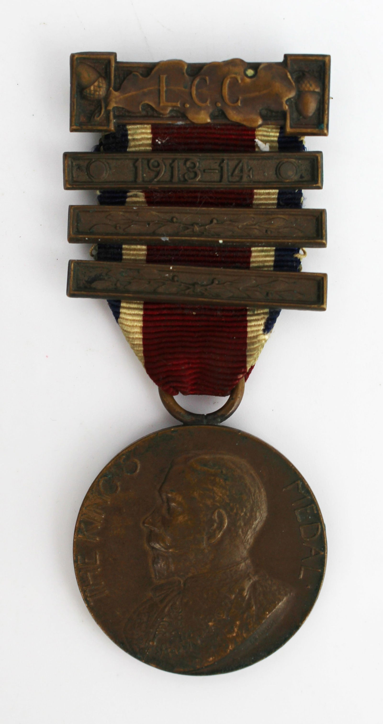 Pair of L.C.C. King’s Medals for Attendance, Conduct & Industry - 6