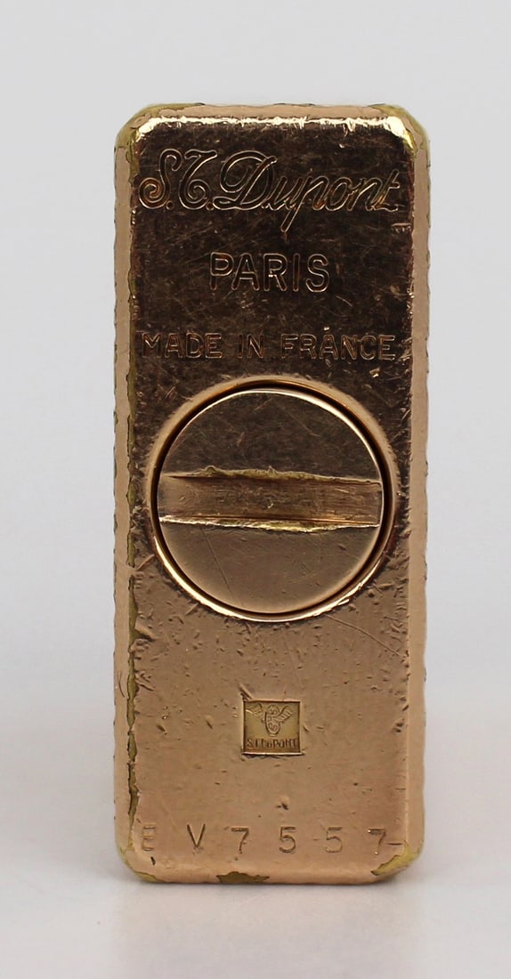 Vintage S.T. Dupont Paris Small Ligne 1 Gold-Plated Lighter – c.1970s - 6