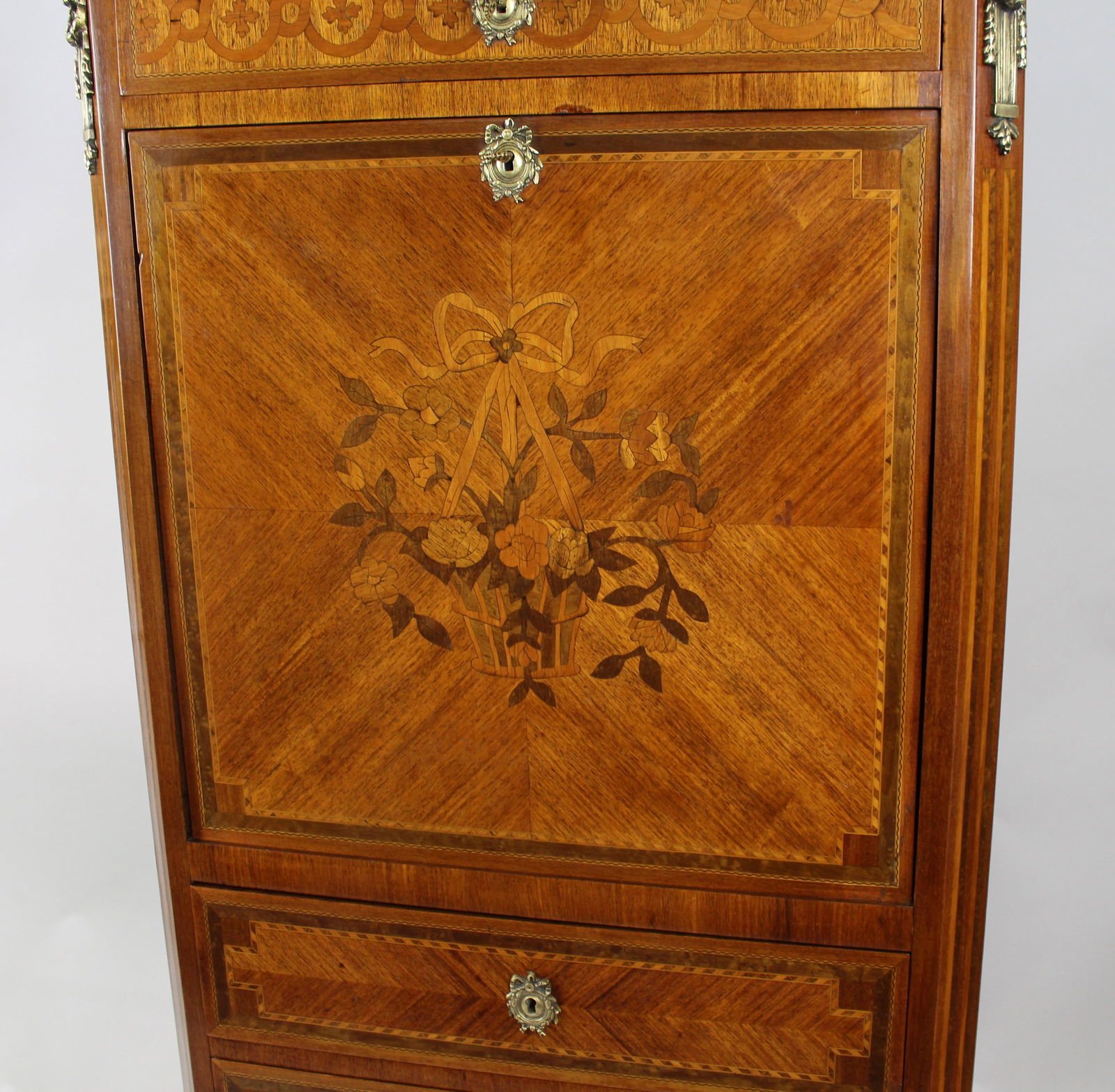Fine Antique French Marquetry Escritoire c.1880 - 6