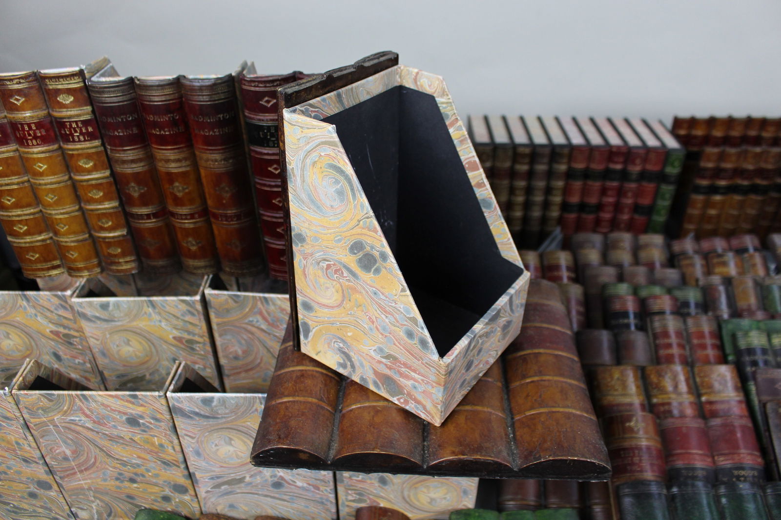 Substantial Collection of Decorative Faux Leather Fake Books - 13