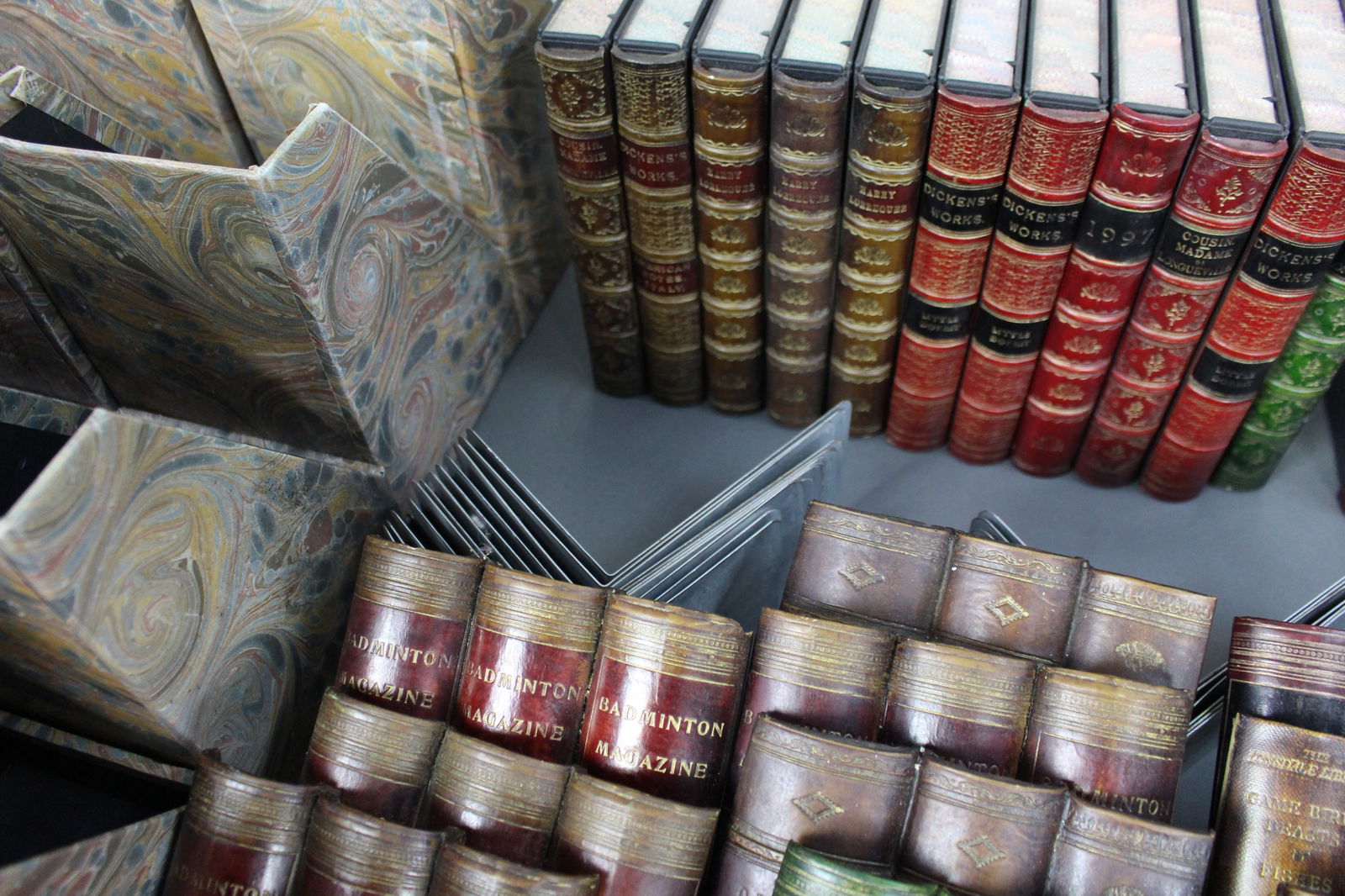 Substantial Collection of Decorative Faux Leather Fake Books - 16