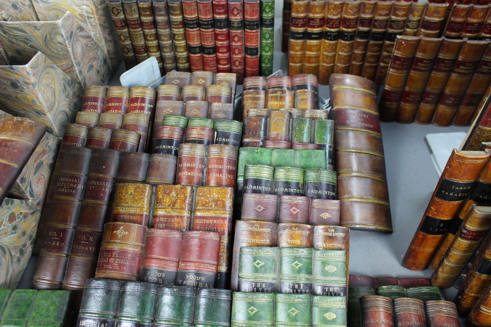 Substantial Collection of Decorative Faux Leather Fake Books - 20