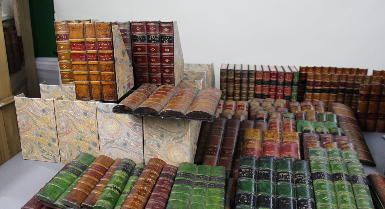 Substantial Collection of Decorative Faux Leather Fake Books - 4