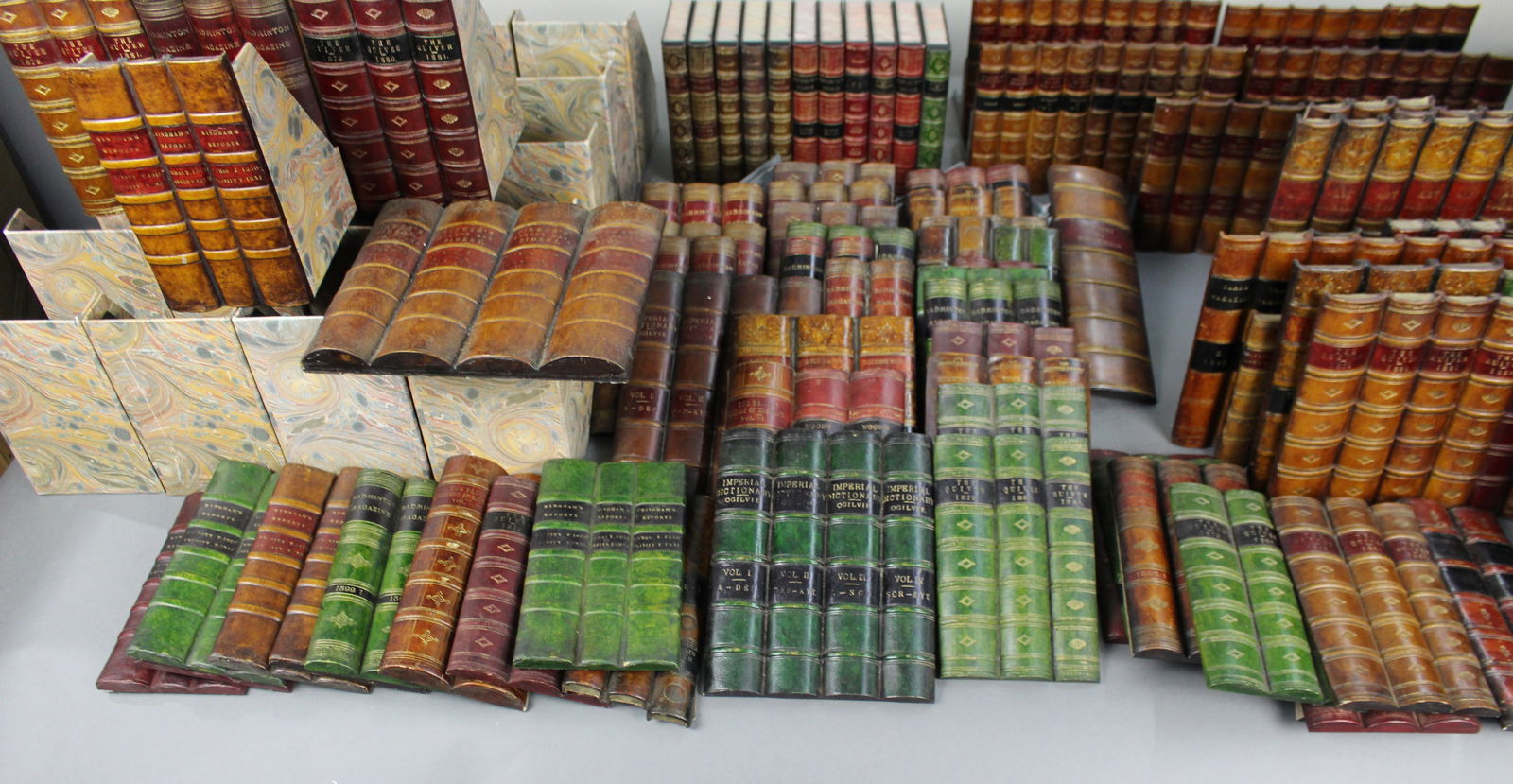 Substantial Collection of Decorative Faux Leather Fake Books - 7