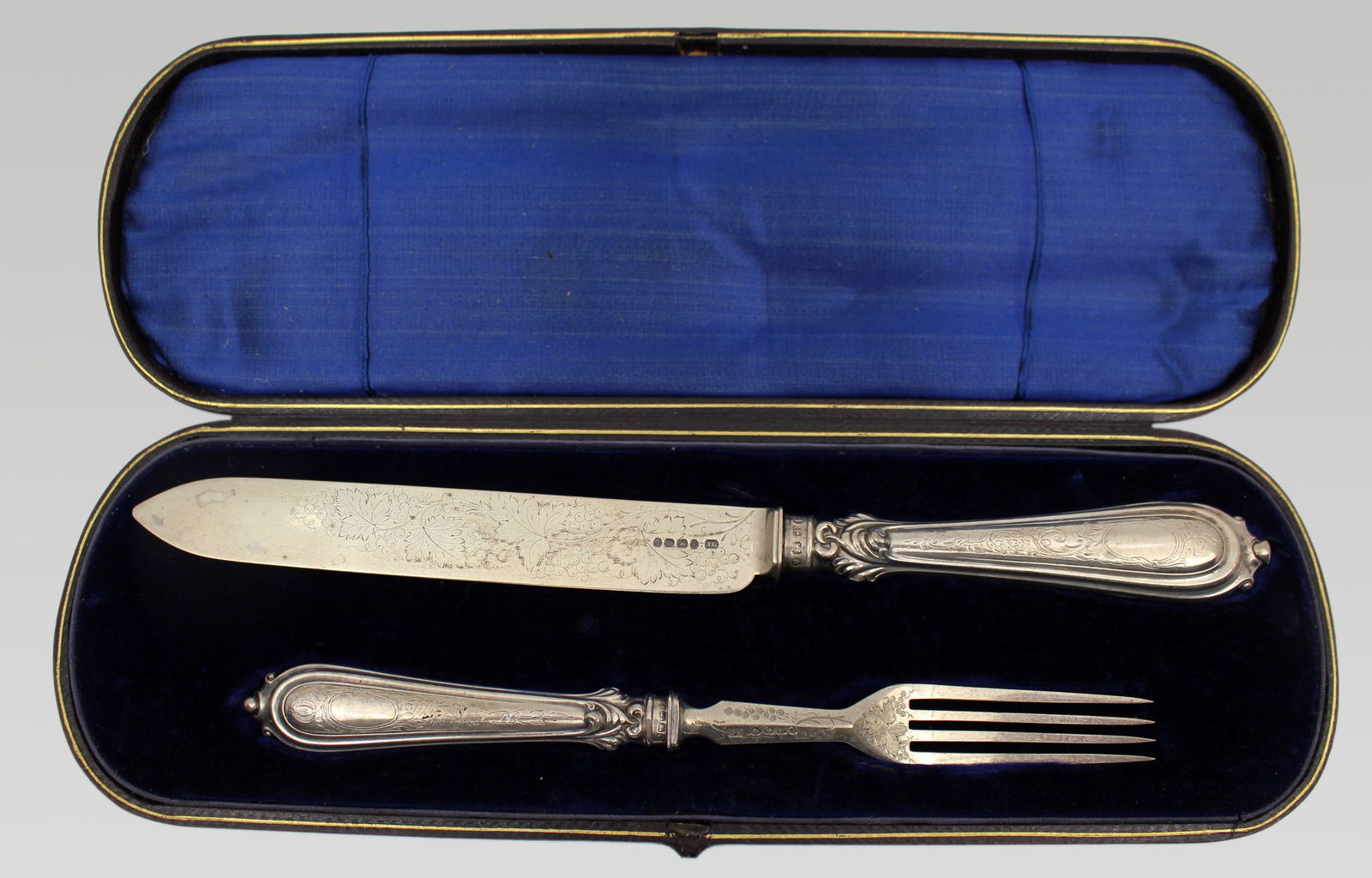 Victorian Silver Fish Knife and Fork Set, Joseph Gloster, Birmingham (1 of 6)