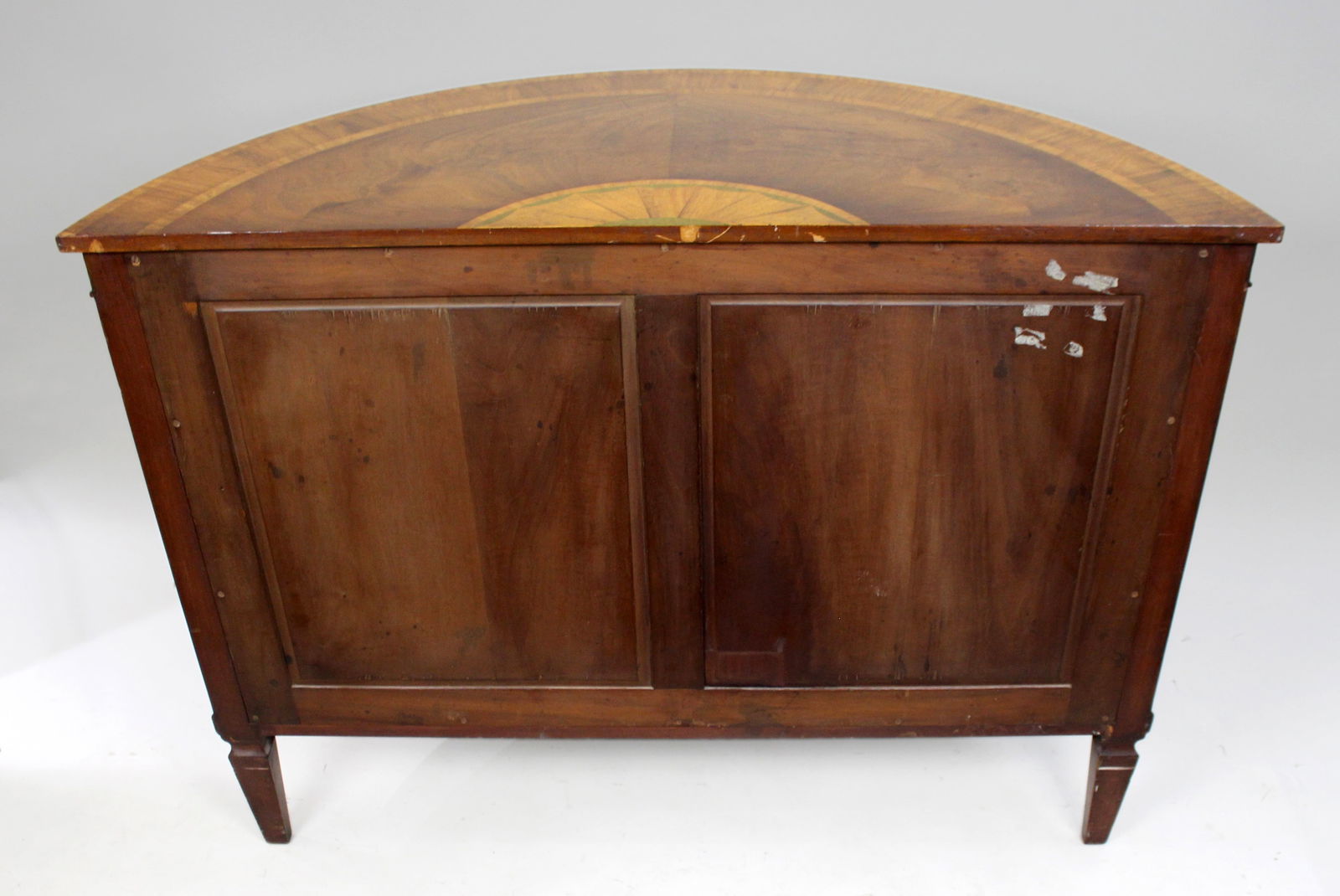 Elegant Neoclassical Style Inlaid Demilune Cabinet, Late 20th Century - 14