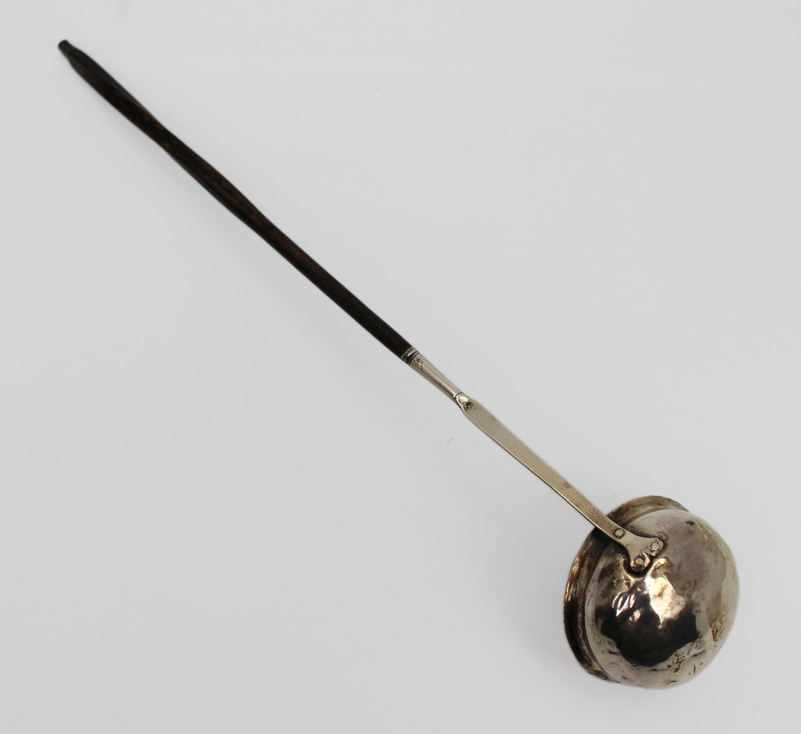 Antique Solid Silver & Macassar Ebony Punch / Toddy Ladle – Early 19th Century - 3